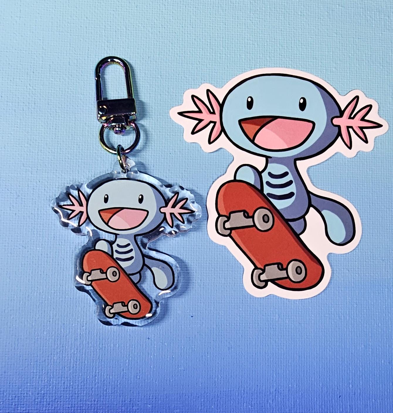 Double-Sided Wooper Skater Charm