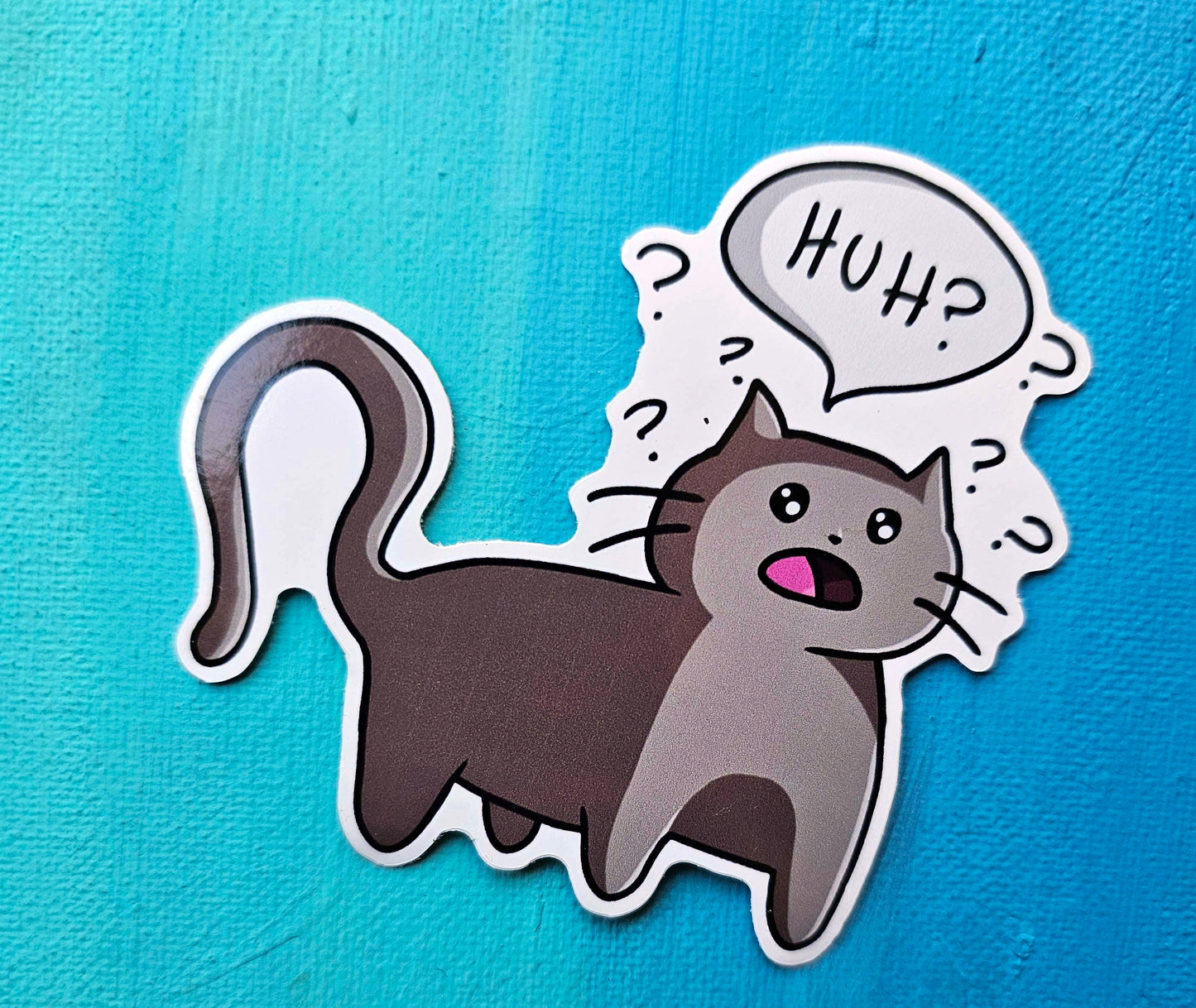 Cat "HUH?" Sticker