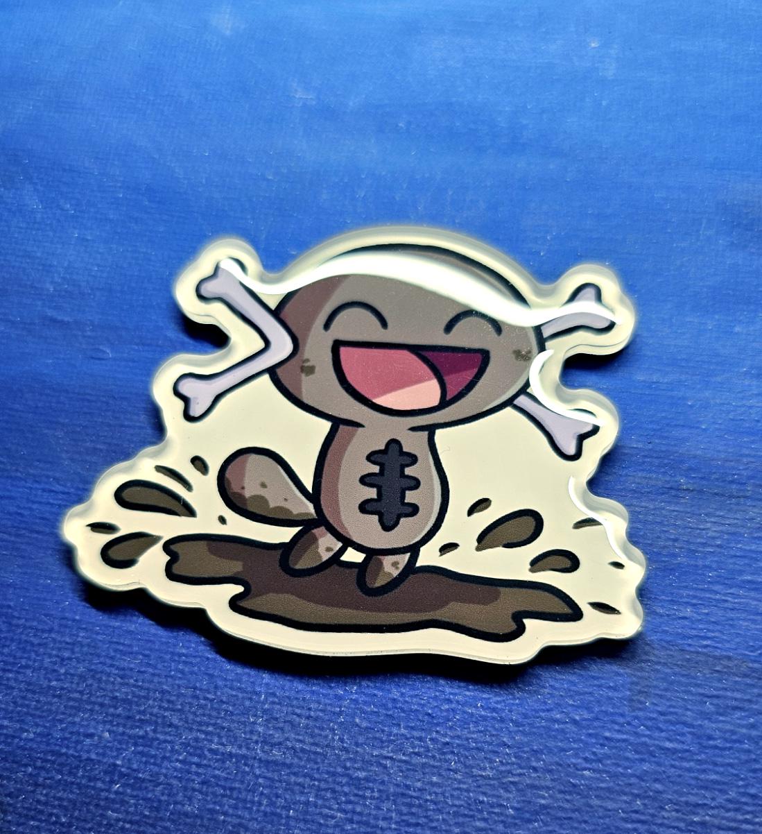 Paldean Wooper Playing in the Mud Magnet