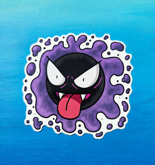 Gastly Sticking Out Tongue Sticker