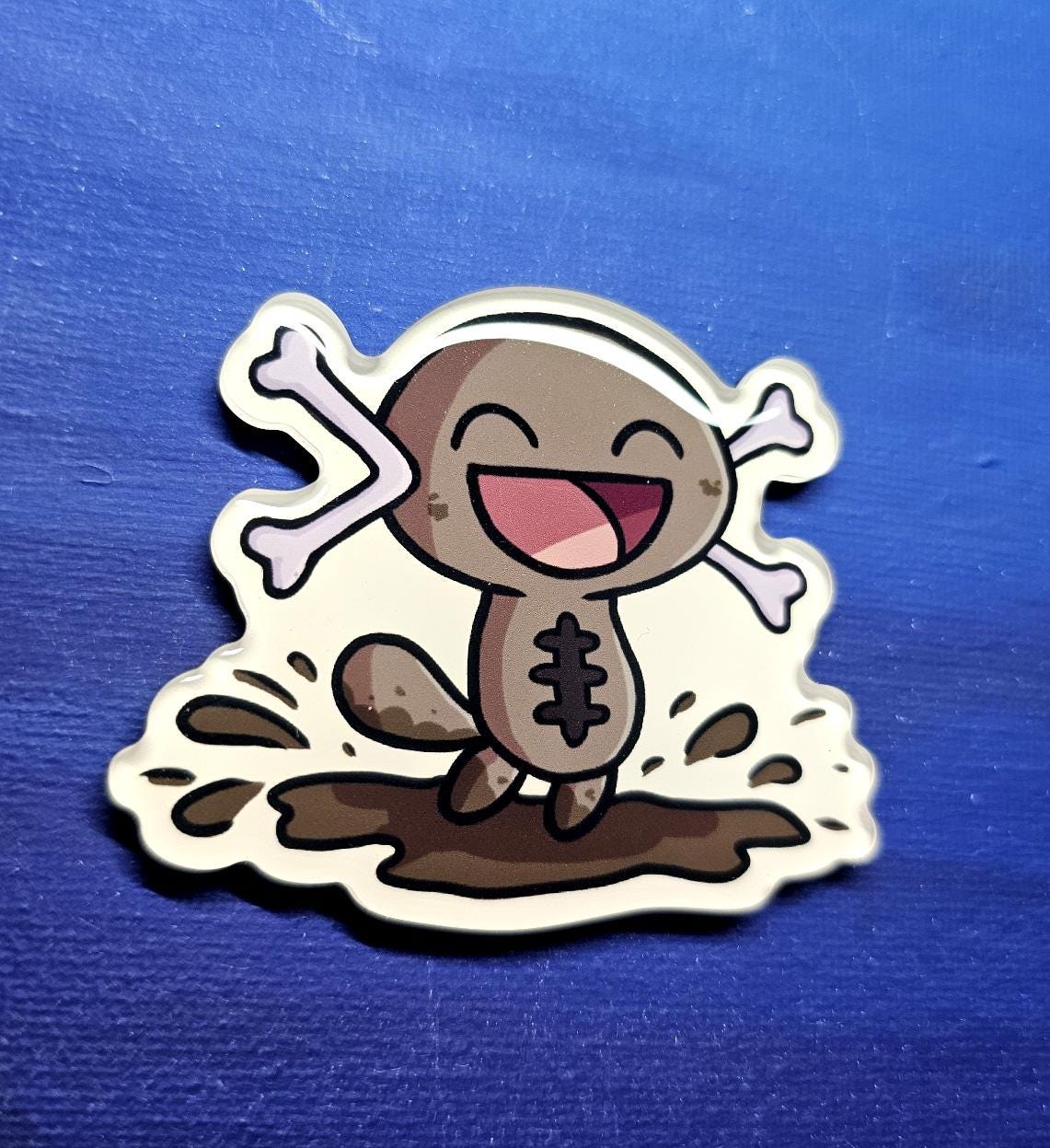 Paldean Wooper Playing in the Mud Magnet