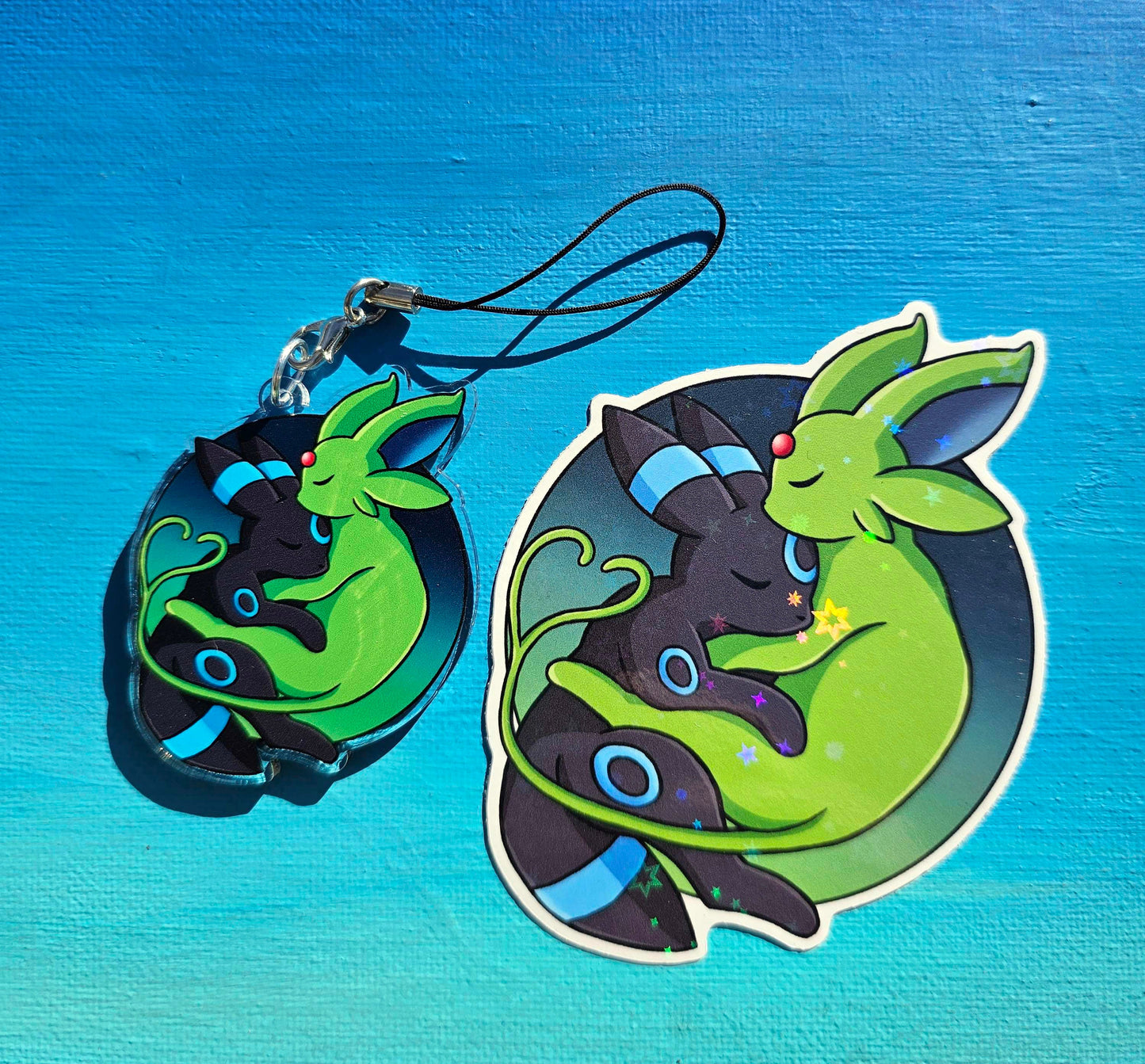 Shiny Cuddling Espeon/Umbreon Sticker