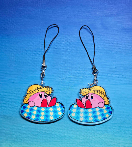 Double-Sided Kirby Summer Star Floatie Charm