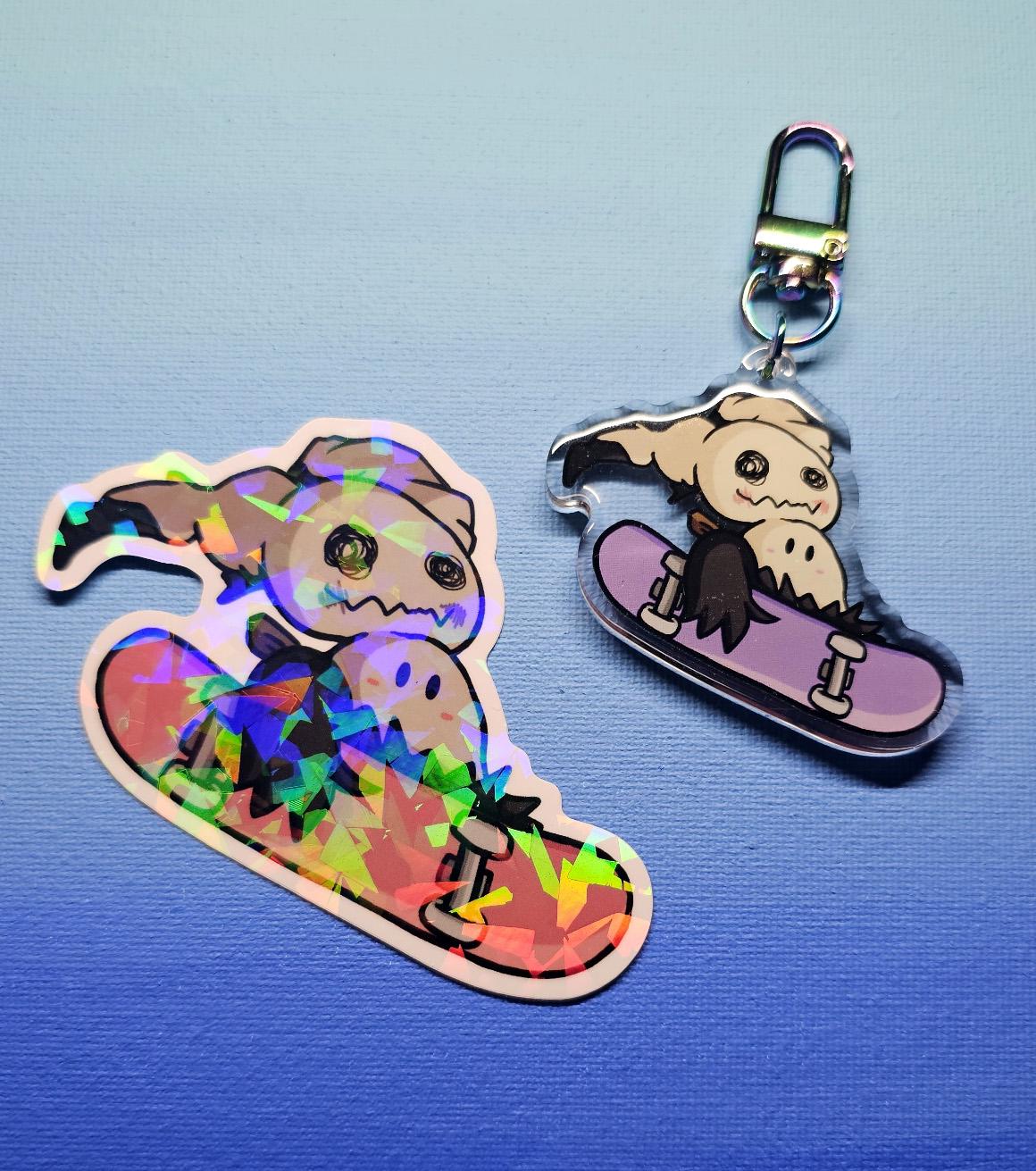 Double-Sided Mimikyu Skater Charm
