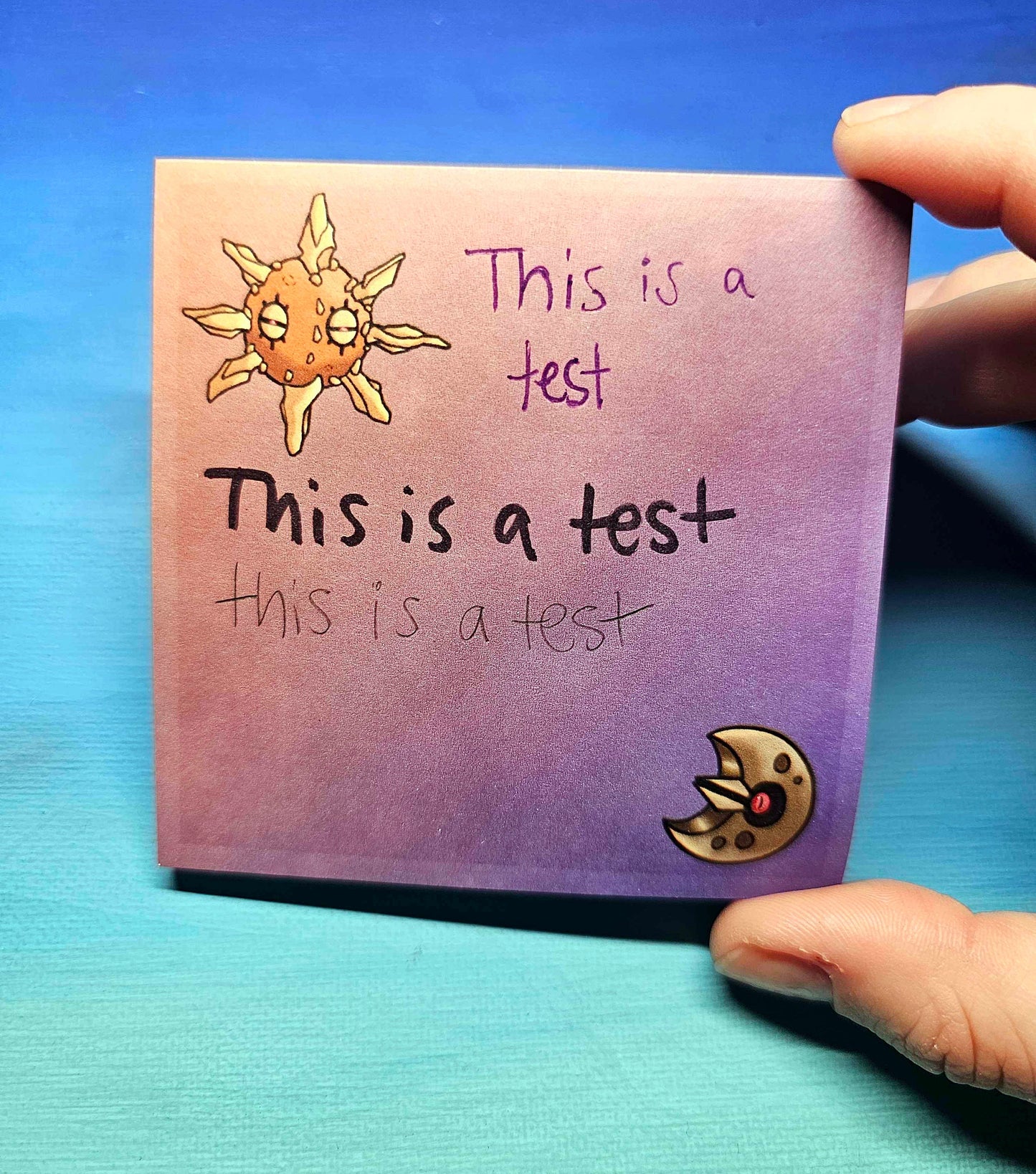 Solrock + Lunatone Sticky Notes