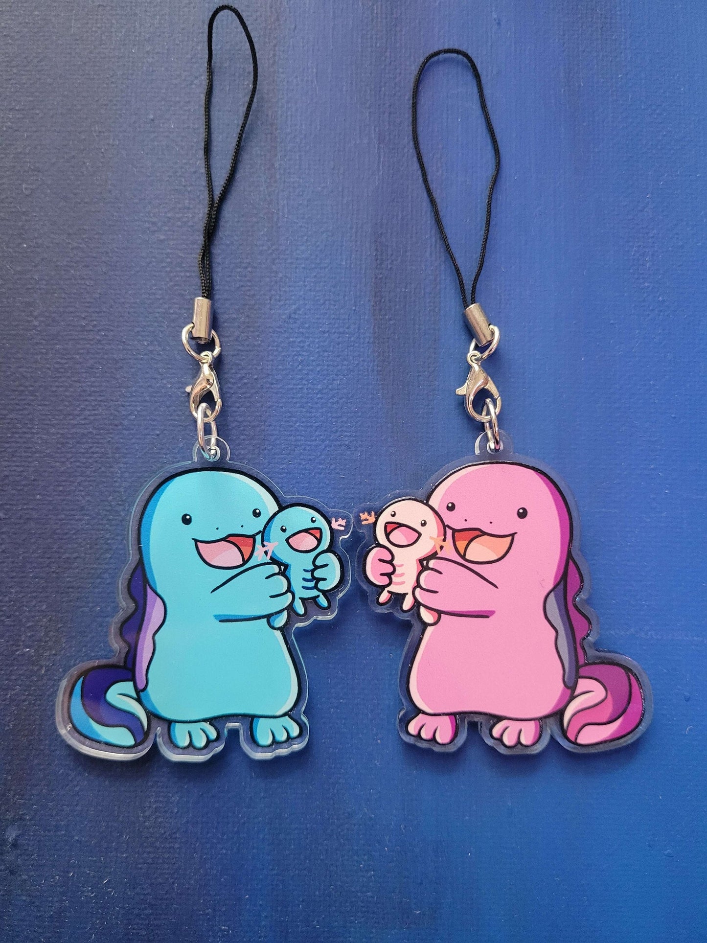 Double-Sided Quagsire + Wooper Charm