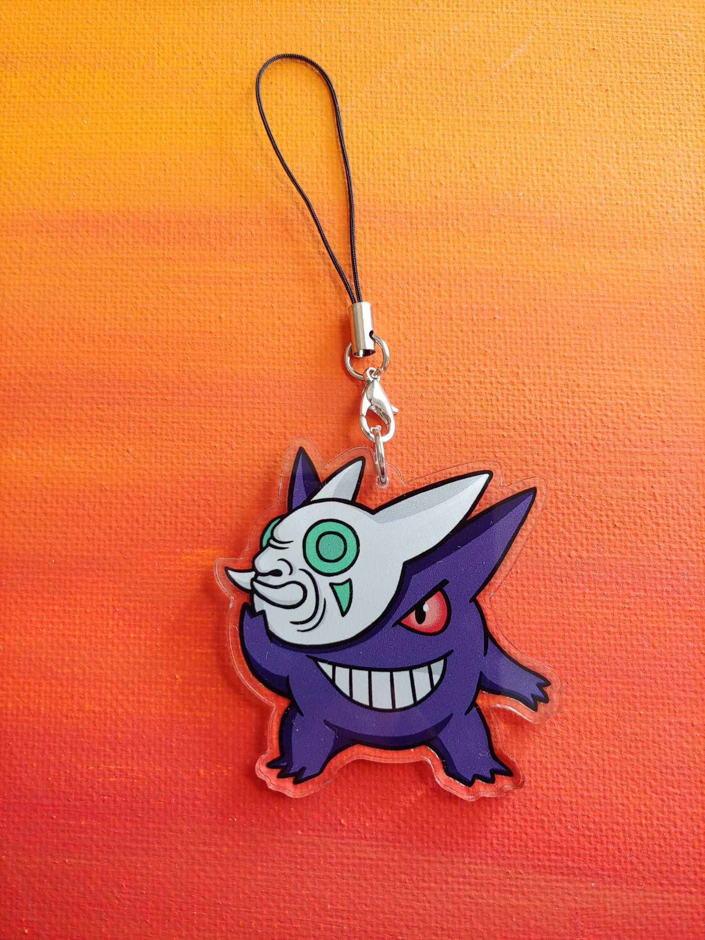 Double-Sided Gengar Kabuki Mask Charm