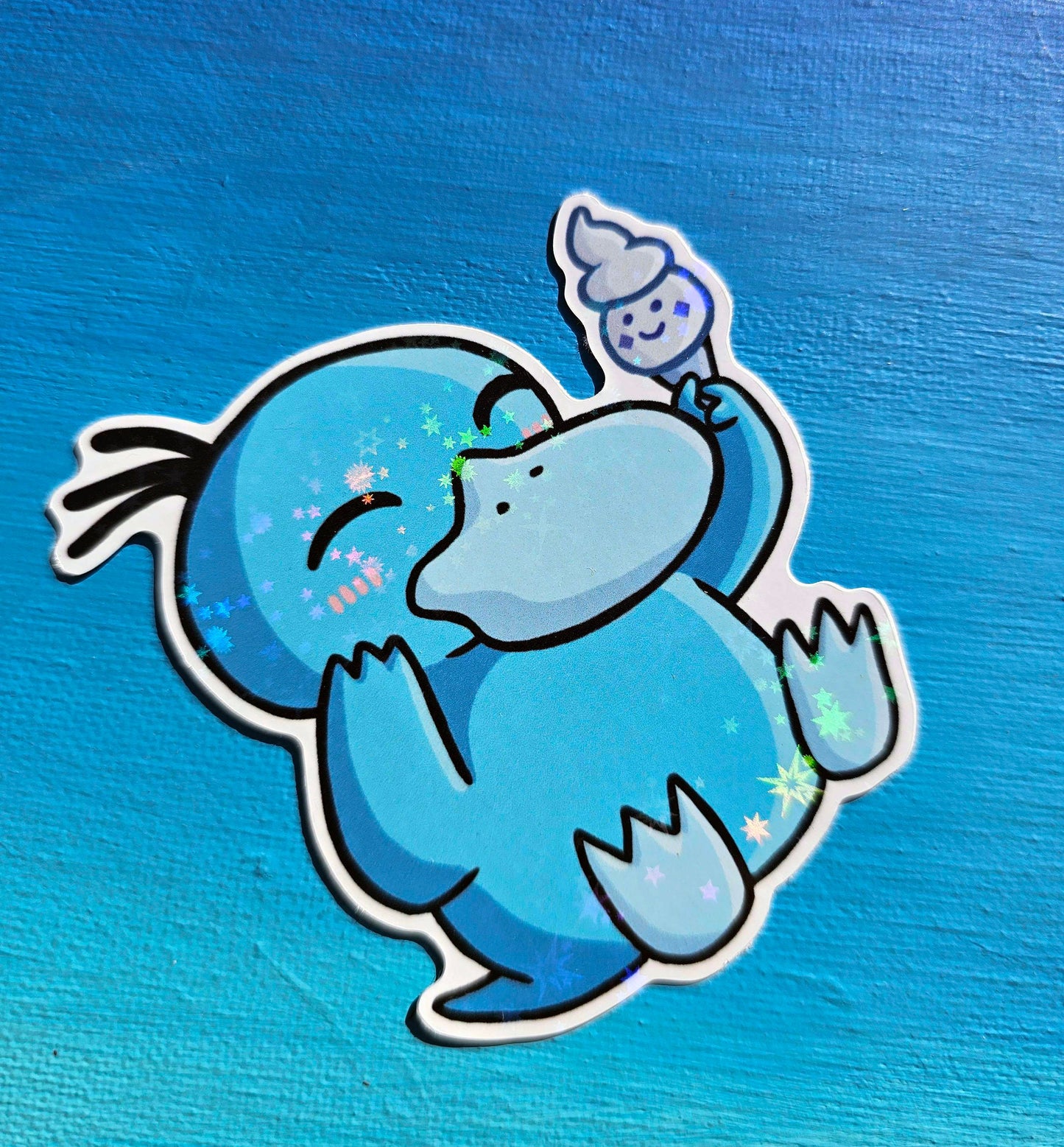 Shiny Psyduck Ice Cream Sticker
