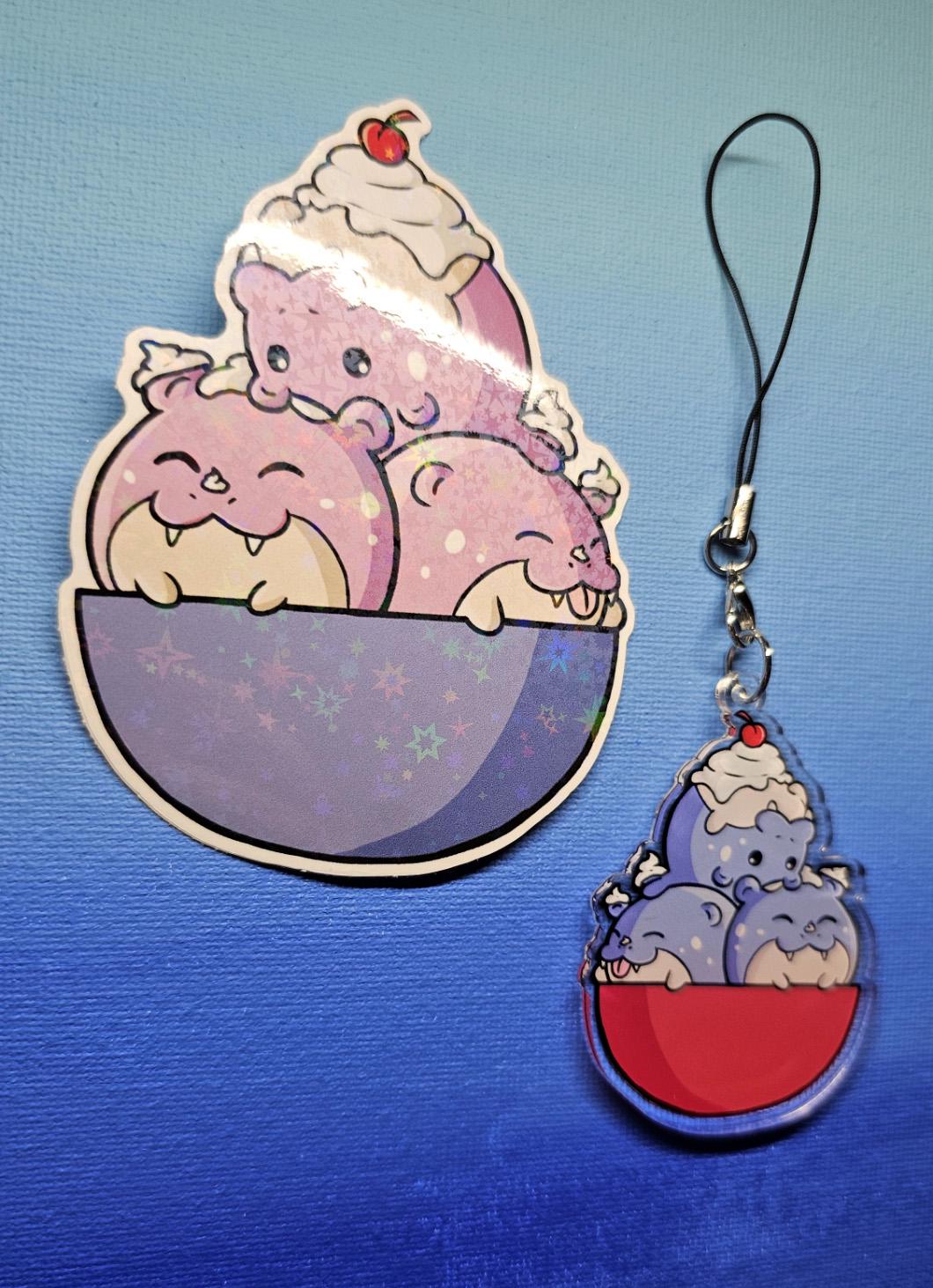 Double-Sided Bowl of Spheals Charm