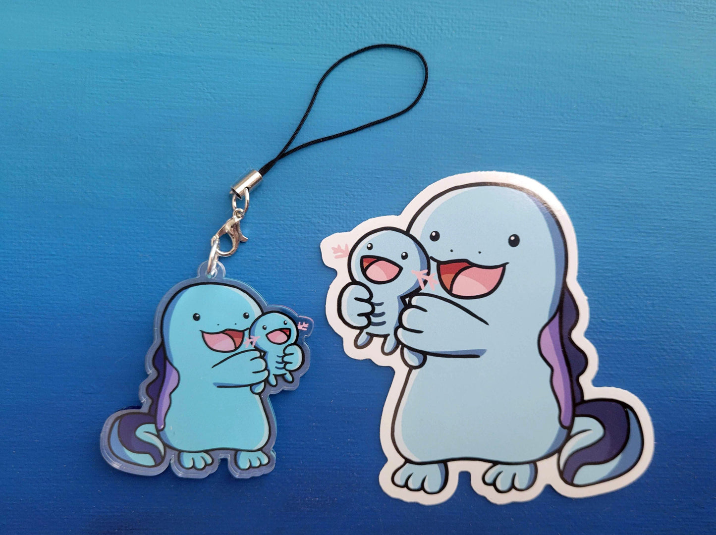 Quagsire Holding Wooper Sticker