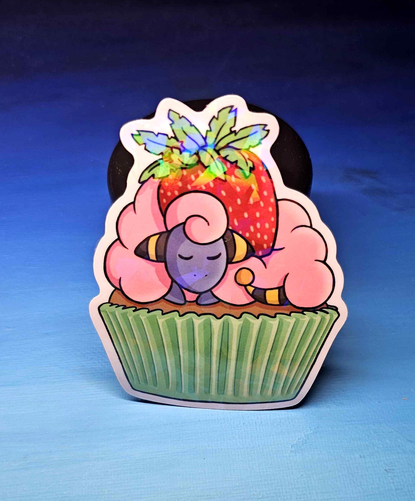 Shiny Holographic Mareep Sheep Cake Sticker