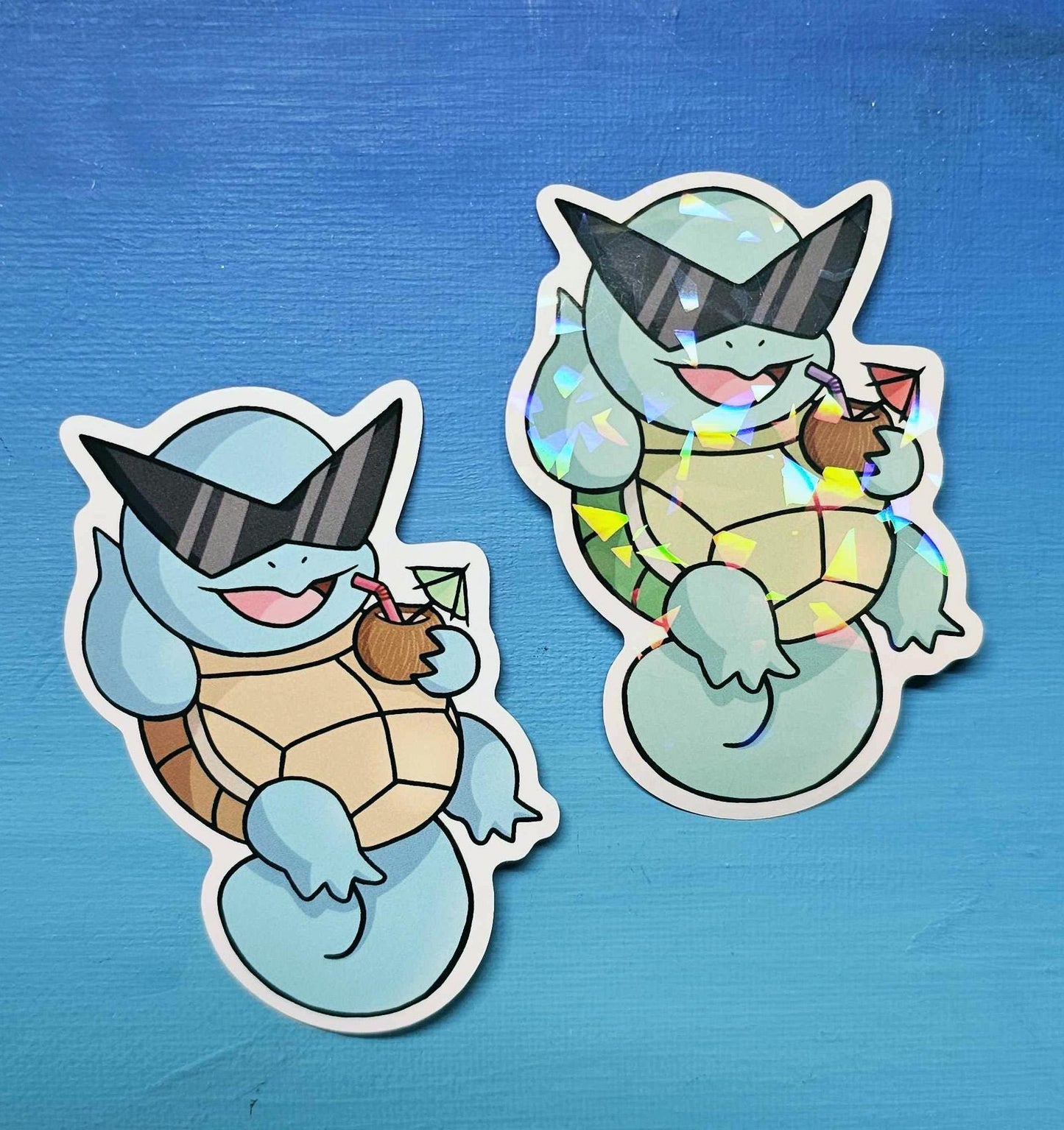 Shiny Squirtle Summer Chillin' Sticker