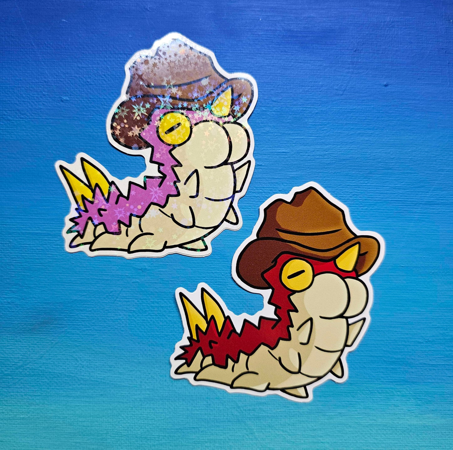 Shiny Holographic Cowboy Wurmple Sticker