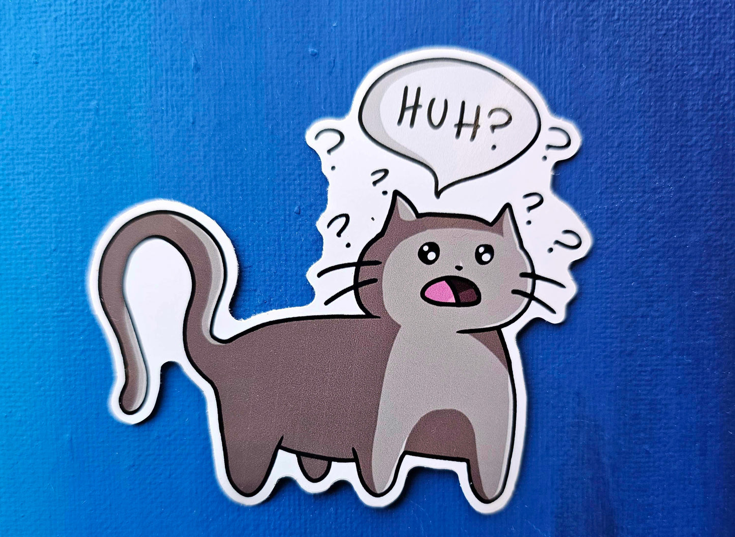 Cat "HUH?" Sticker