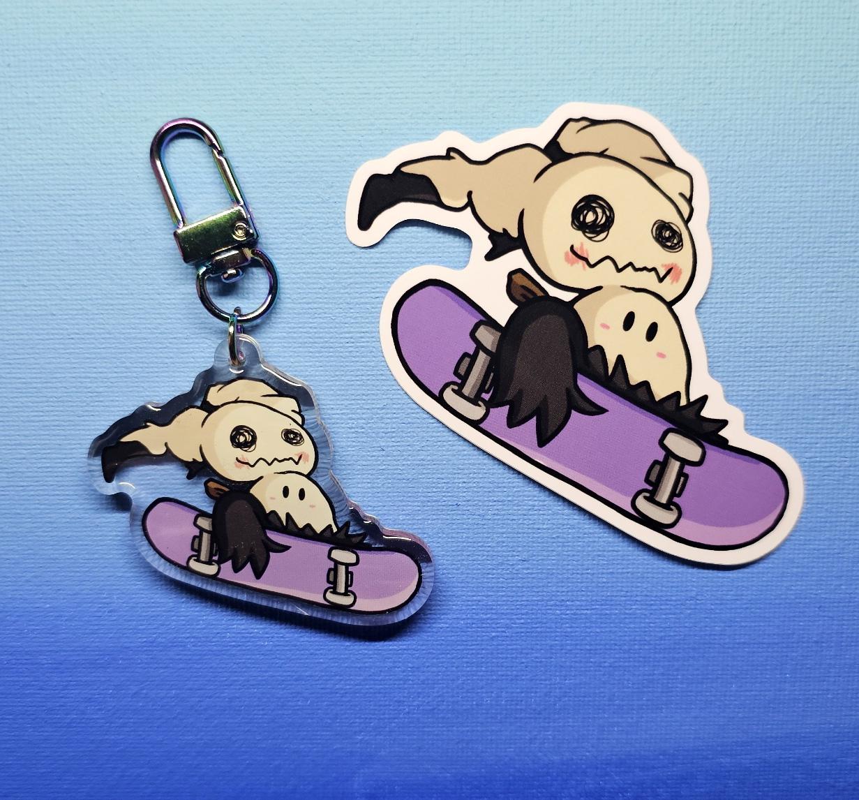 Double-Sided Mimikyu Skater Charm