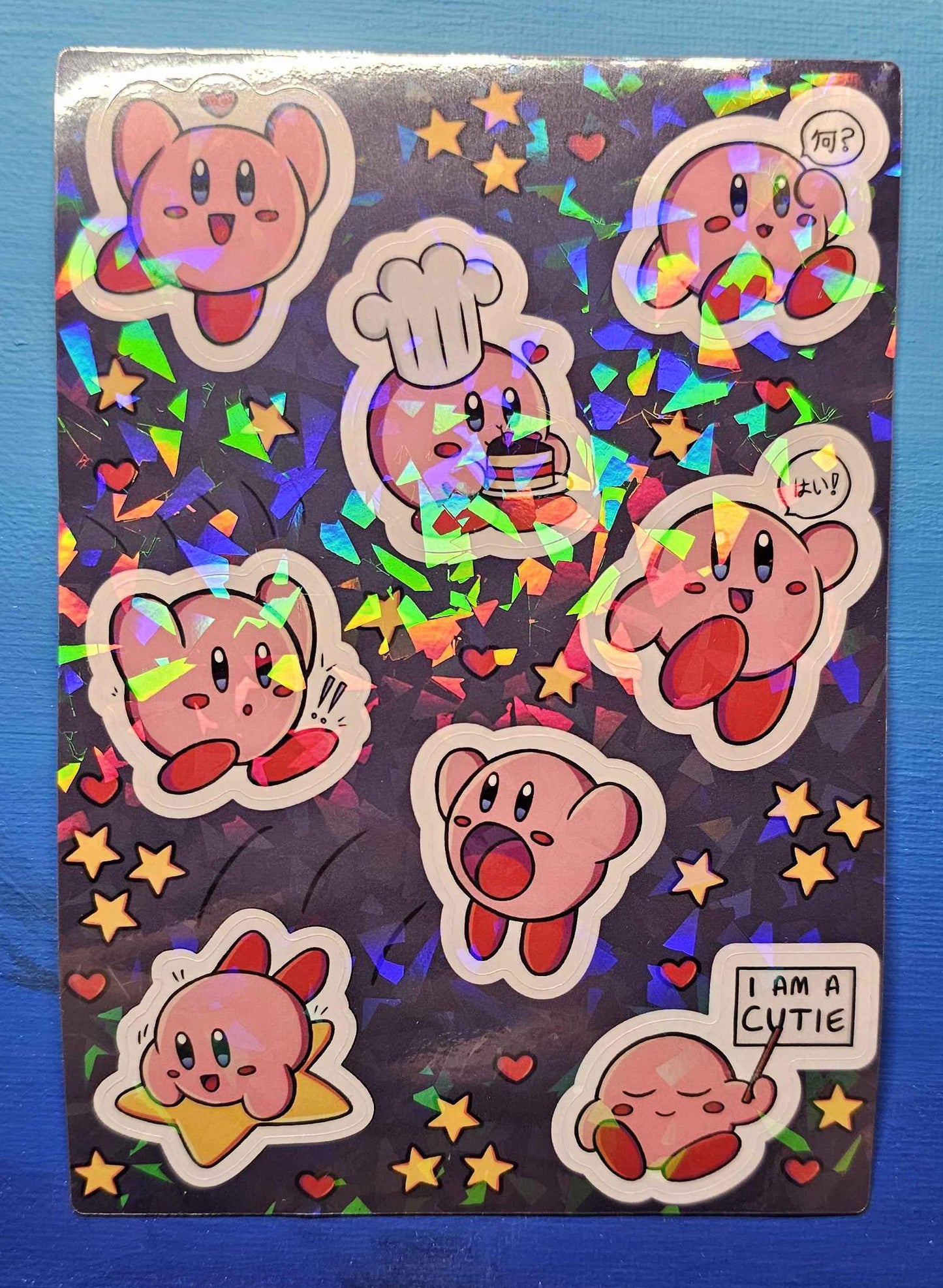 Holographic A6 Kirby Sticker Sheet