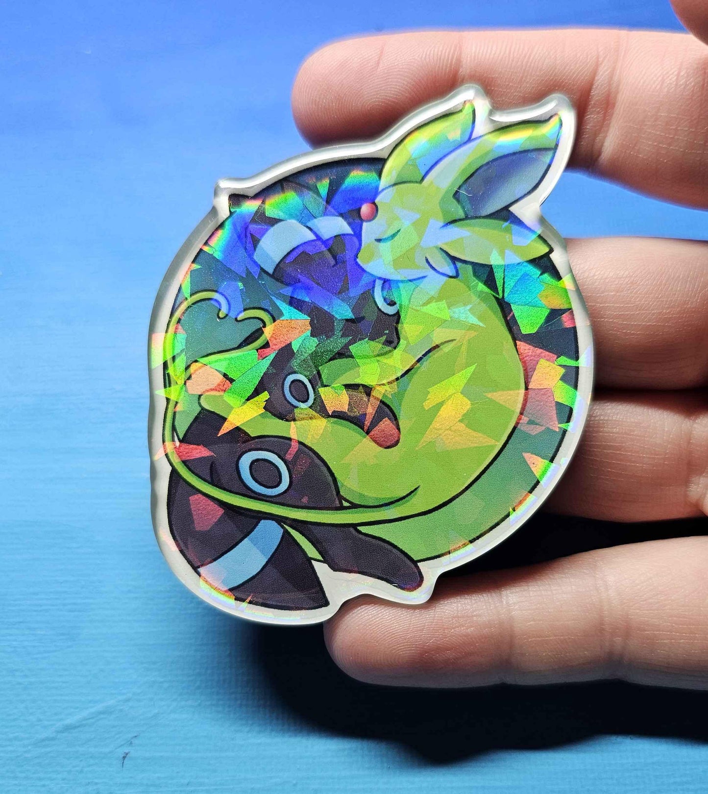 Shiny Espeon + Umbreon Cuddling Magnet