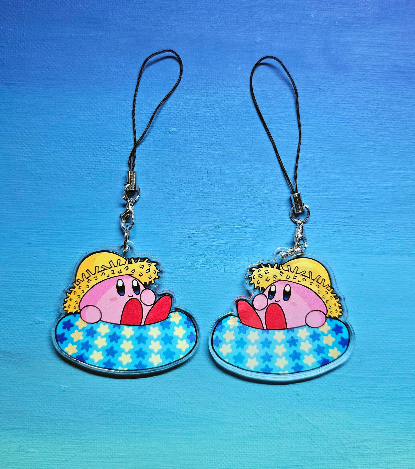 Double-Sided Kirby Summer Star Floatie Charm