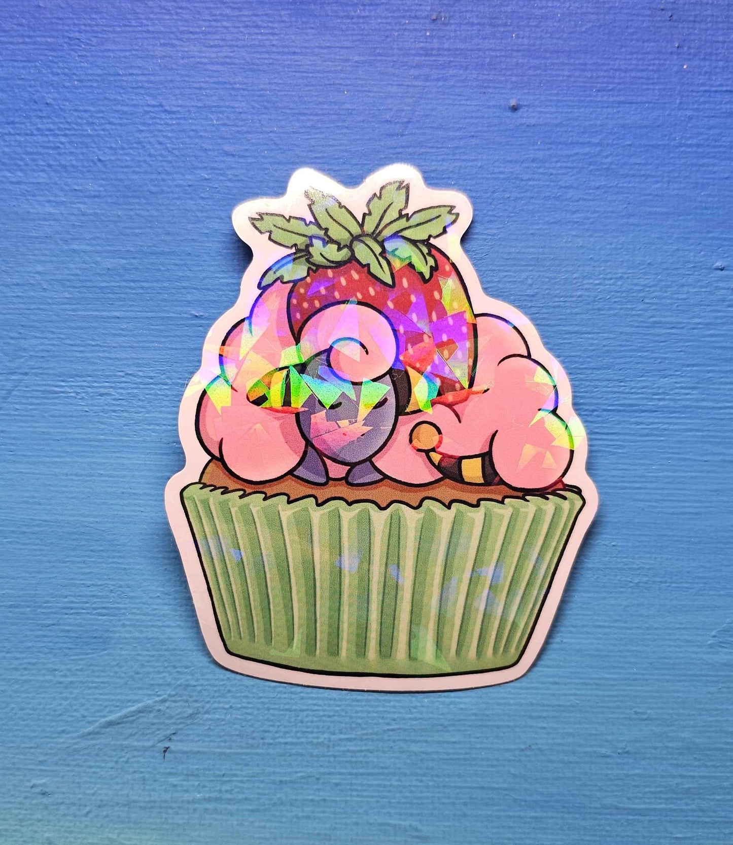 Shiny Holographic Mareep Sheep Cake Sticker