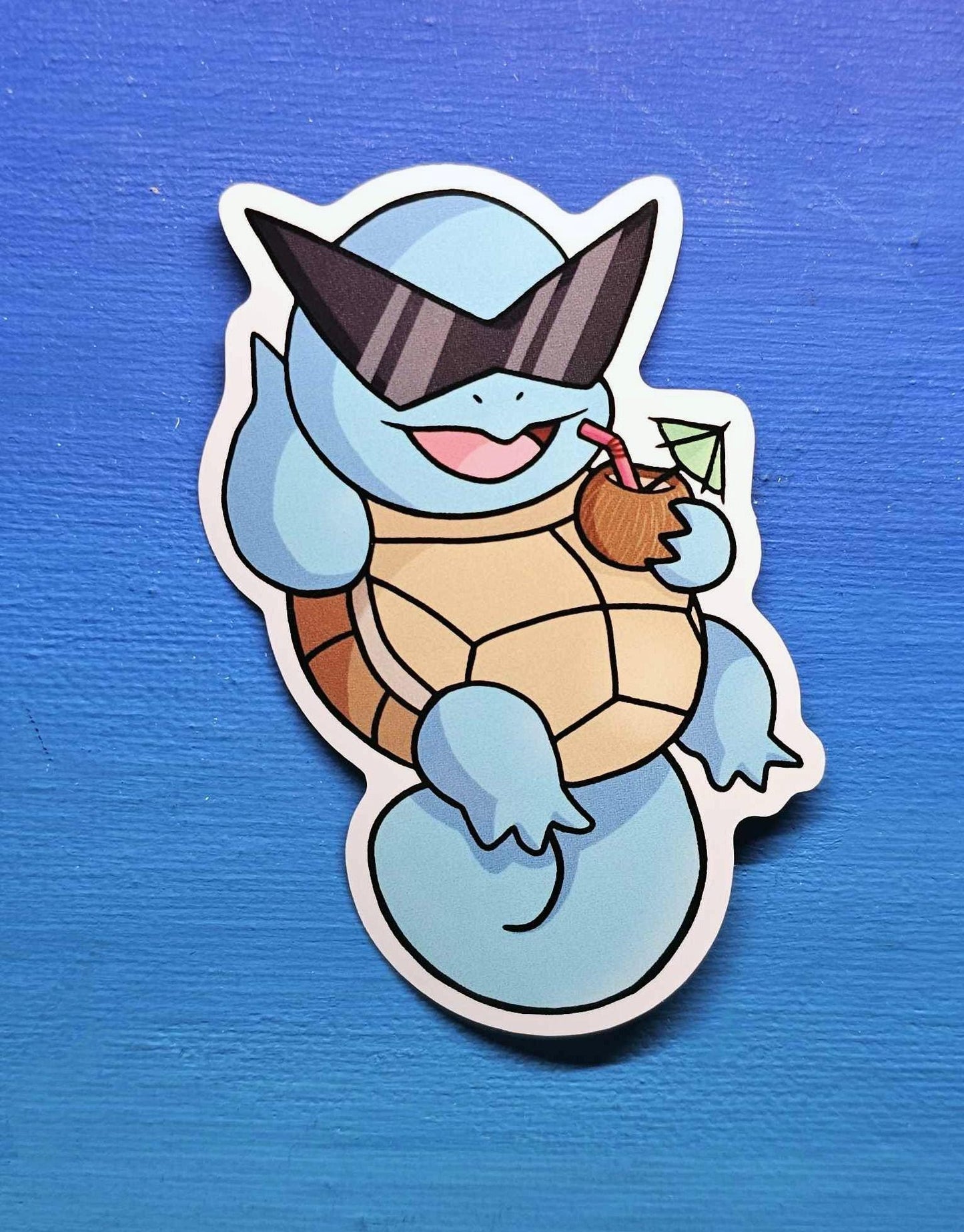 Squirtle Summer Chillin' Sticker