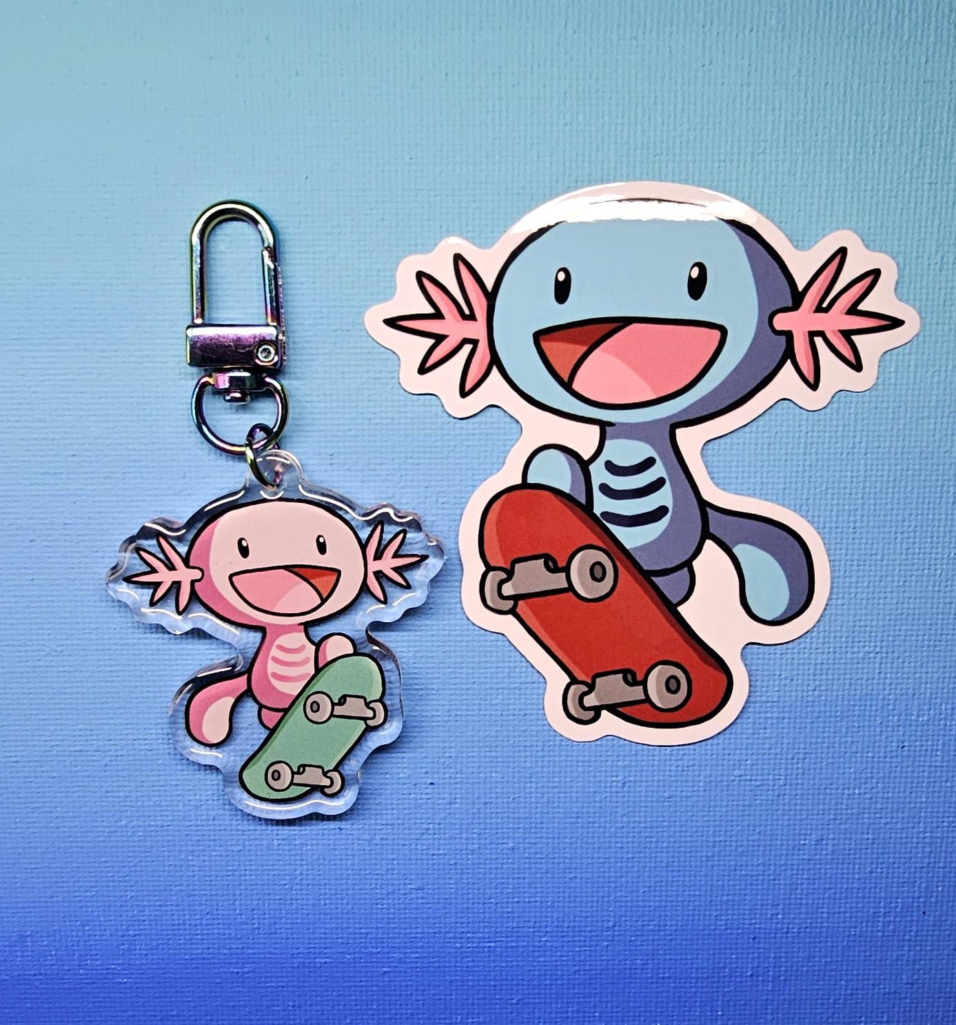 Double-Sided Wooper Skater Charm