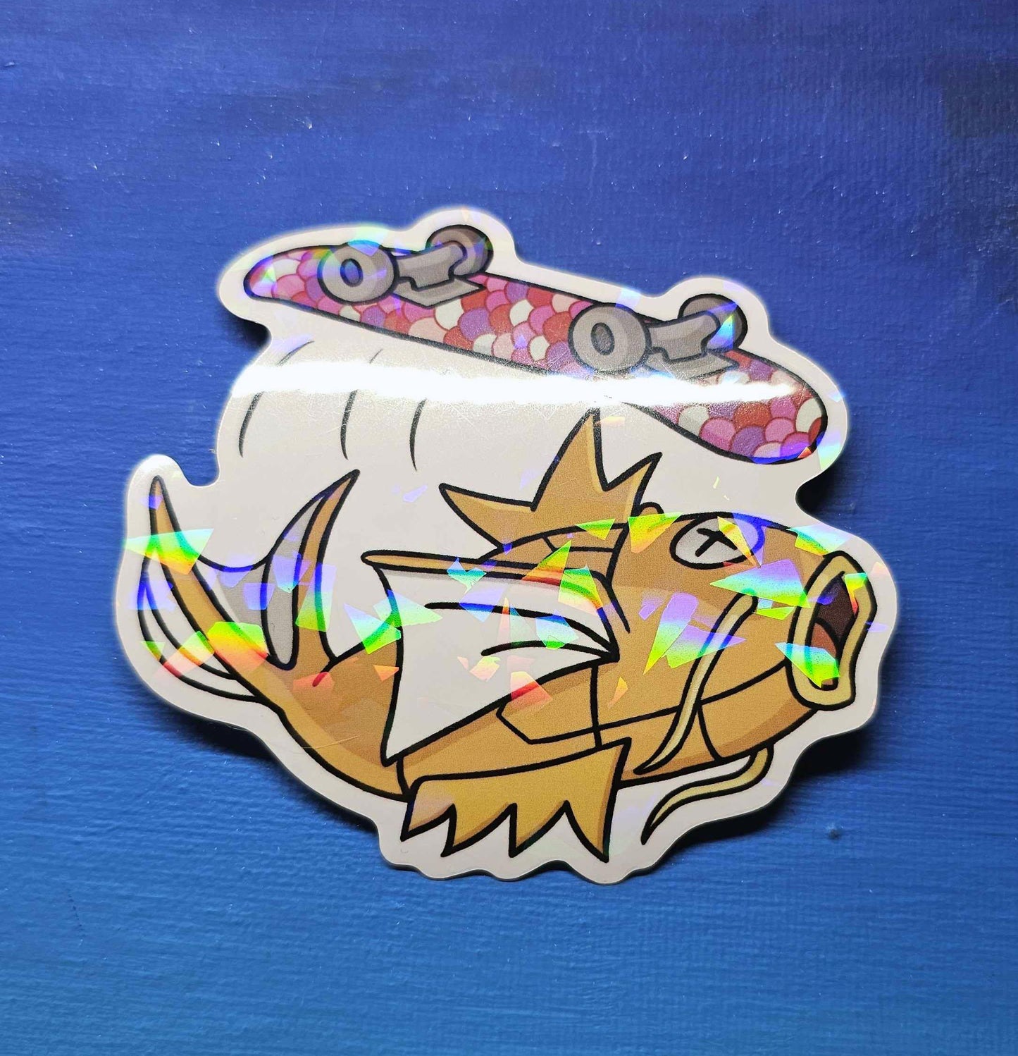 Shiny Magikarp Skateboard Sticker