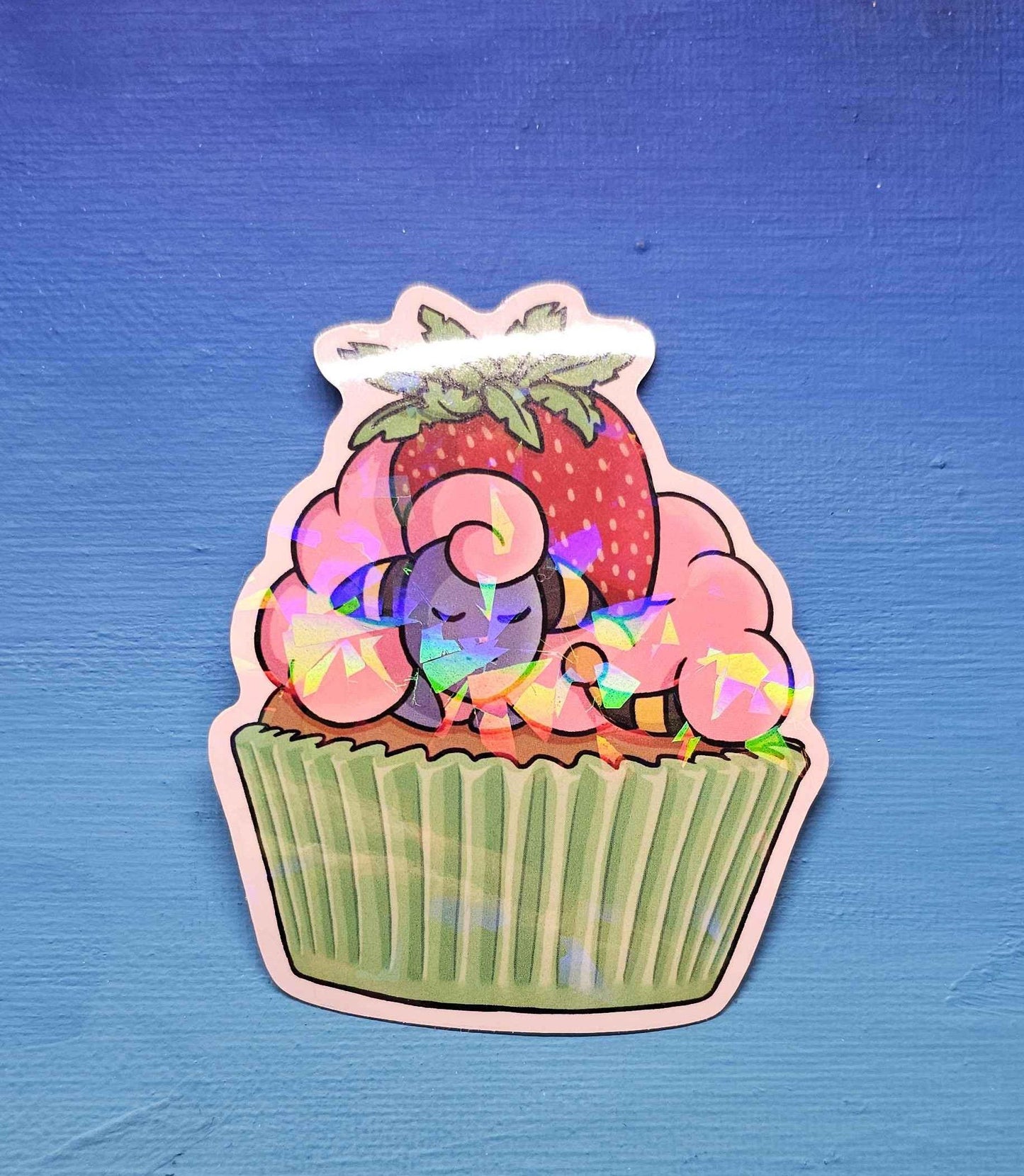 Shiny Holographic Mareep Sheep Cake Sticker