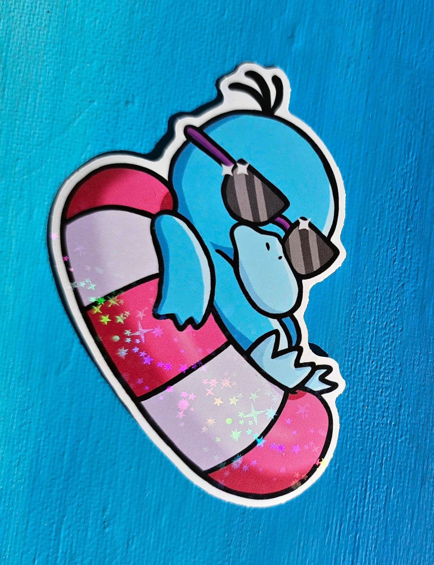 Shiny Psyduck Floatie Sticker