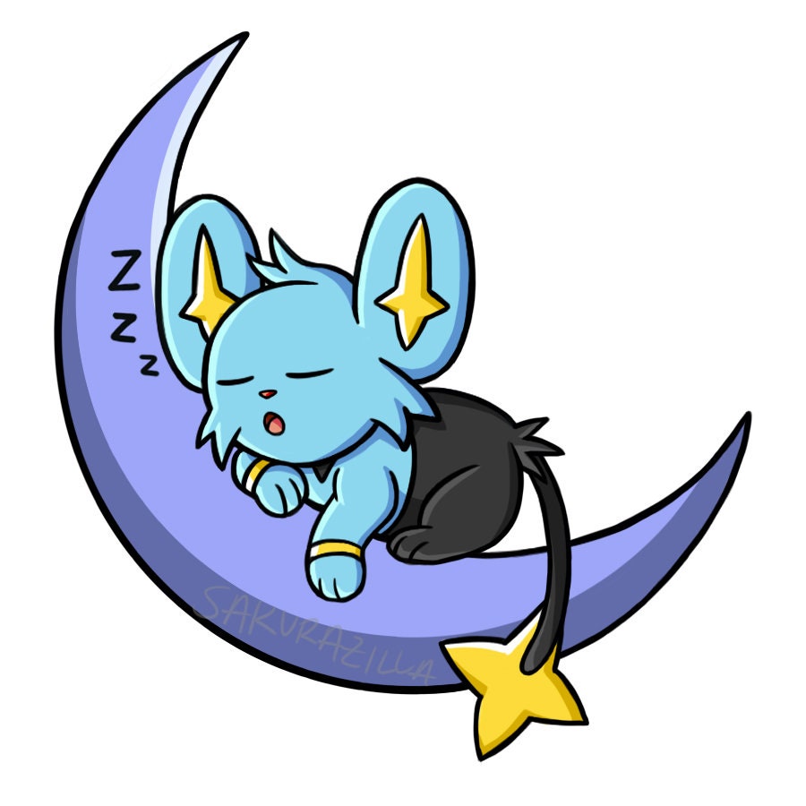 Sleepy Shinx Moon Sticker