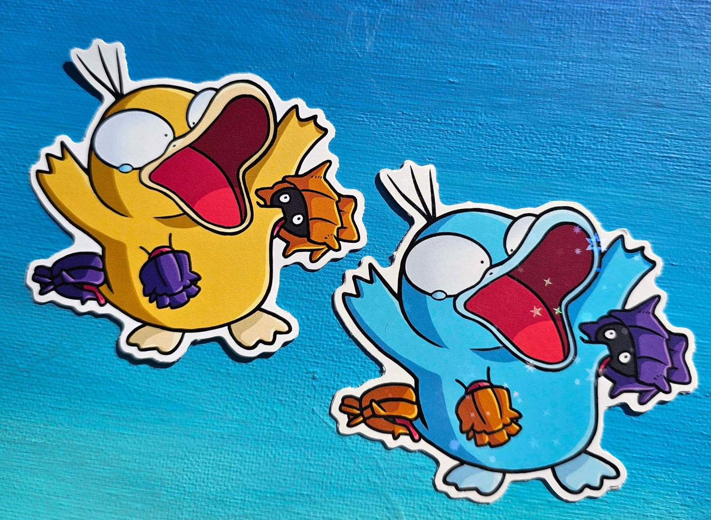 Psyduck Shellder Clamp Sticker