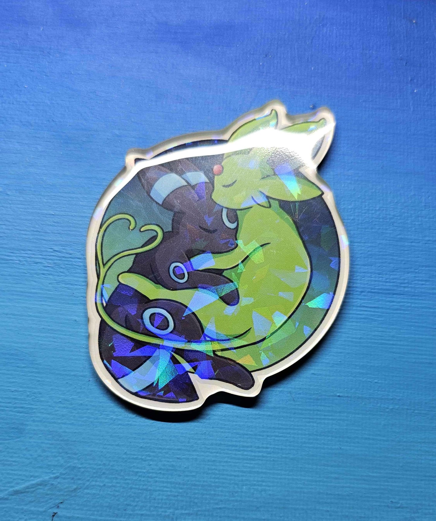 Shiny Espeon + Umbreon Cuddling Magnet