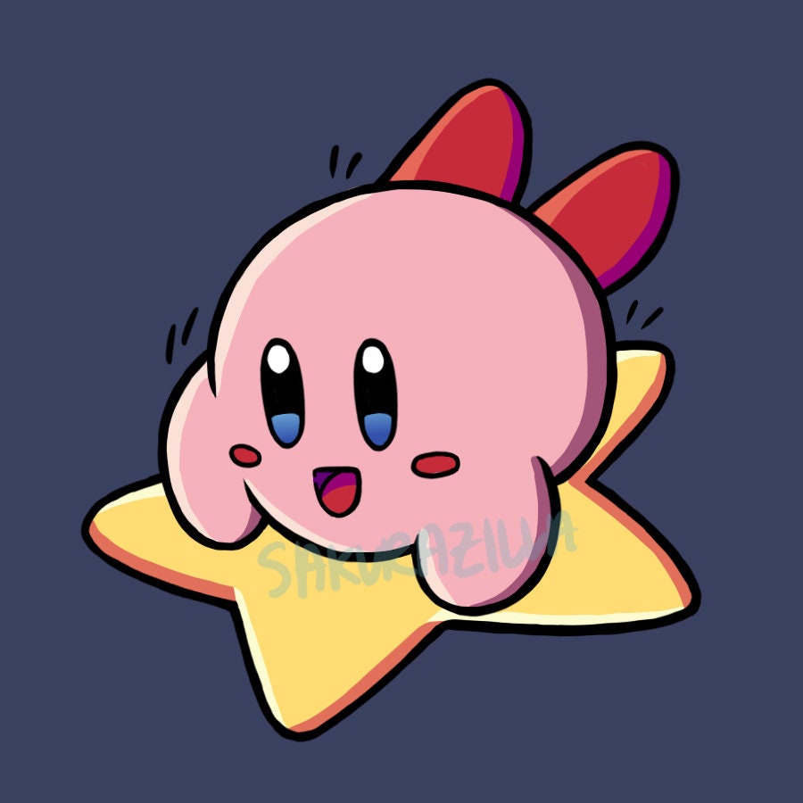 Double-Sided Star Surfing Kirby Charm
