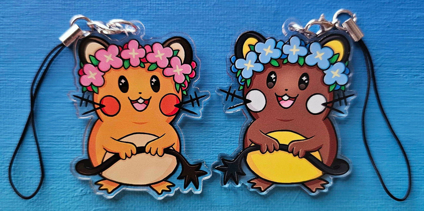 Double-Sided Dedenne Flower Crown Charm