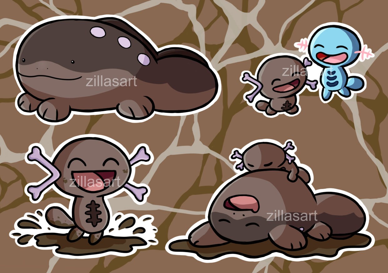 Clodsire/Paldean Wooper Sticker Sheet