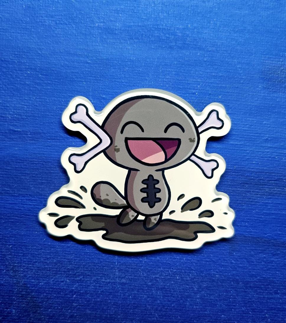 Paldean Wooper Playing in the Mud Magnet