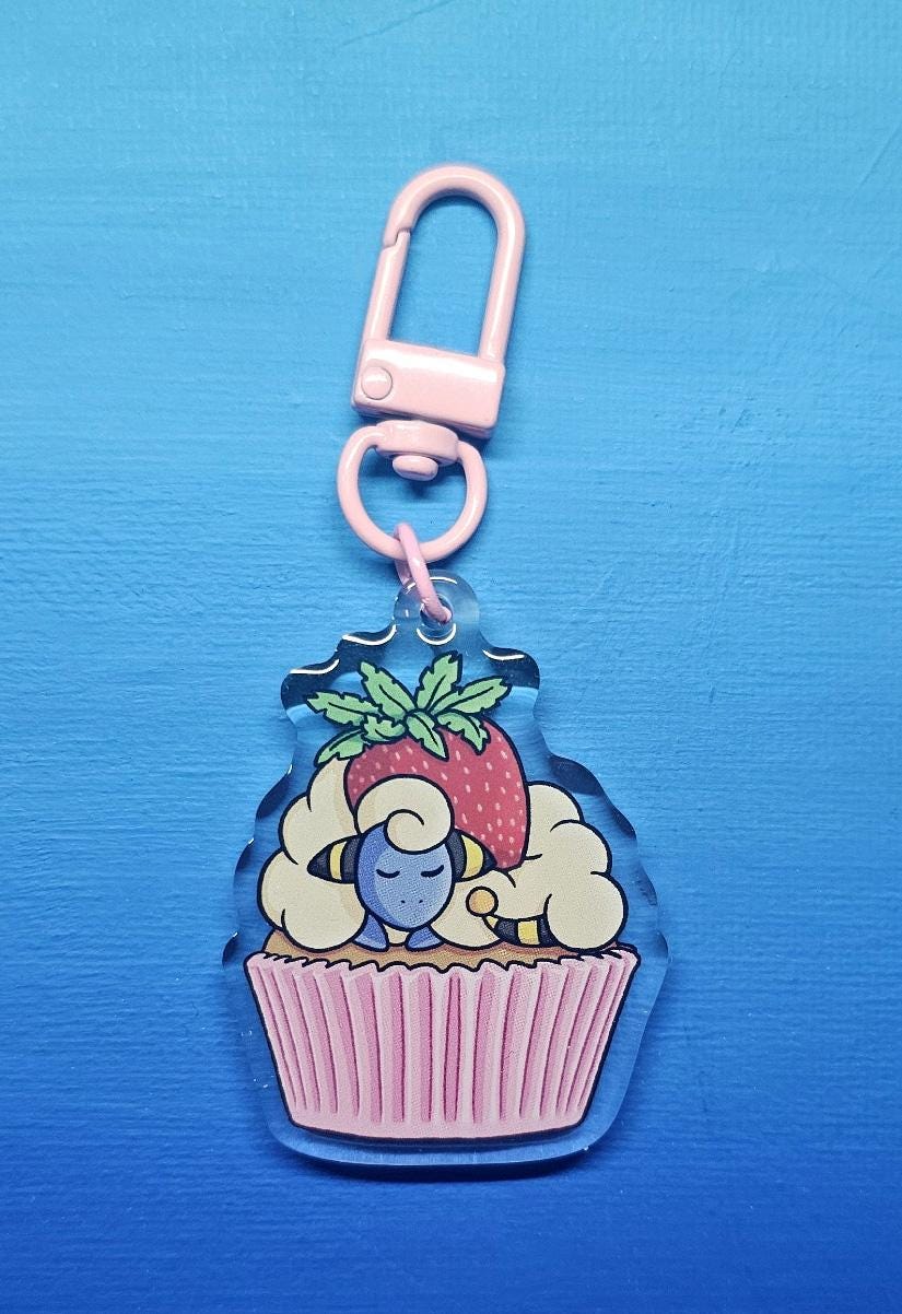 Double-Sided Mareep Sheep Cake Charm