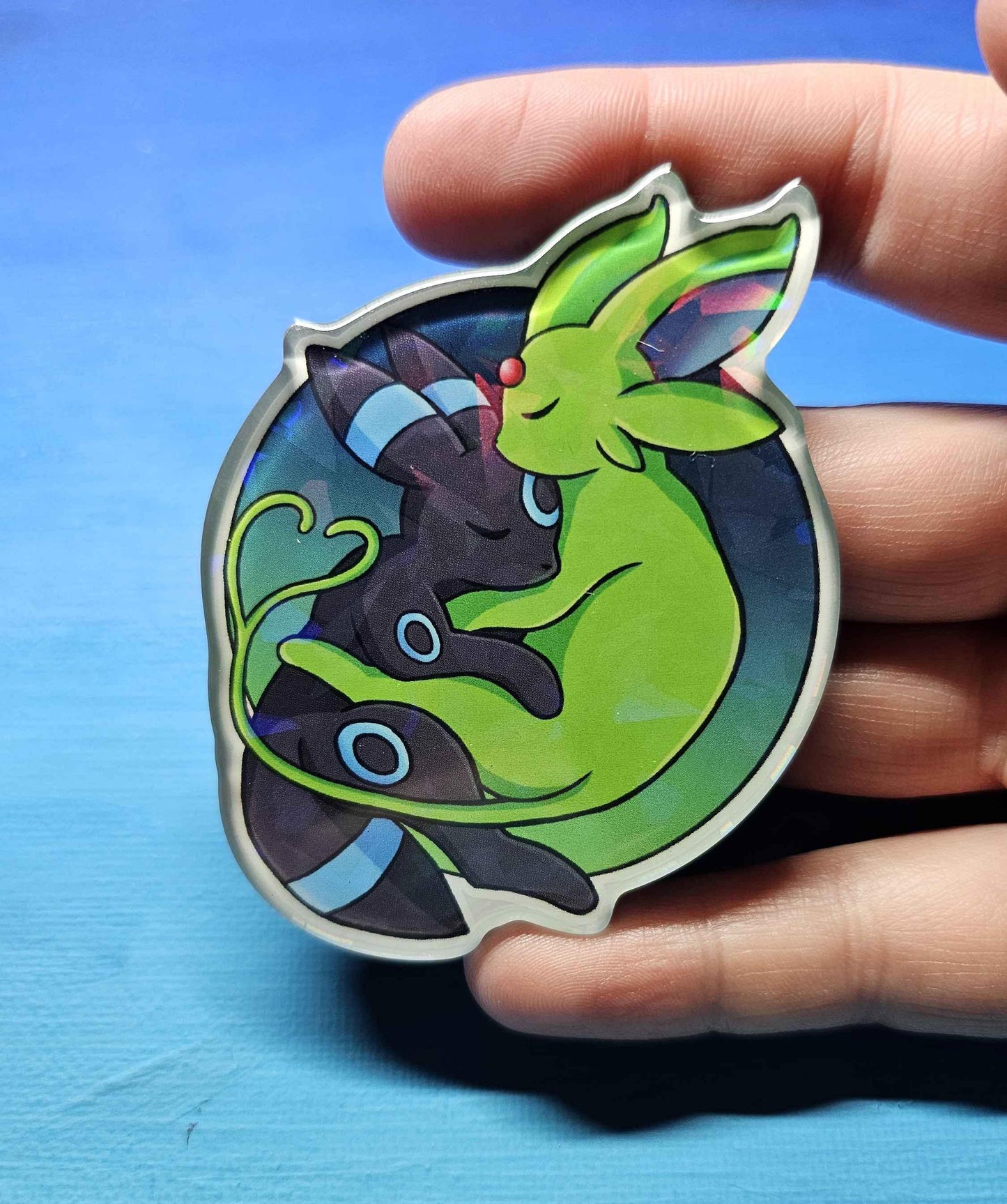 Shiny Espeon + Umbreon Cuddling Magnet