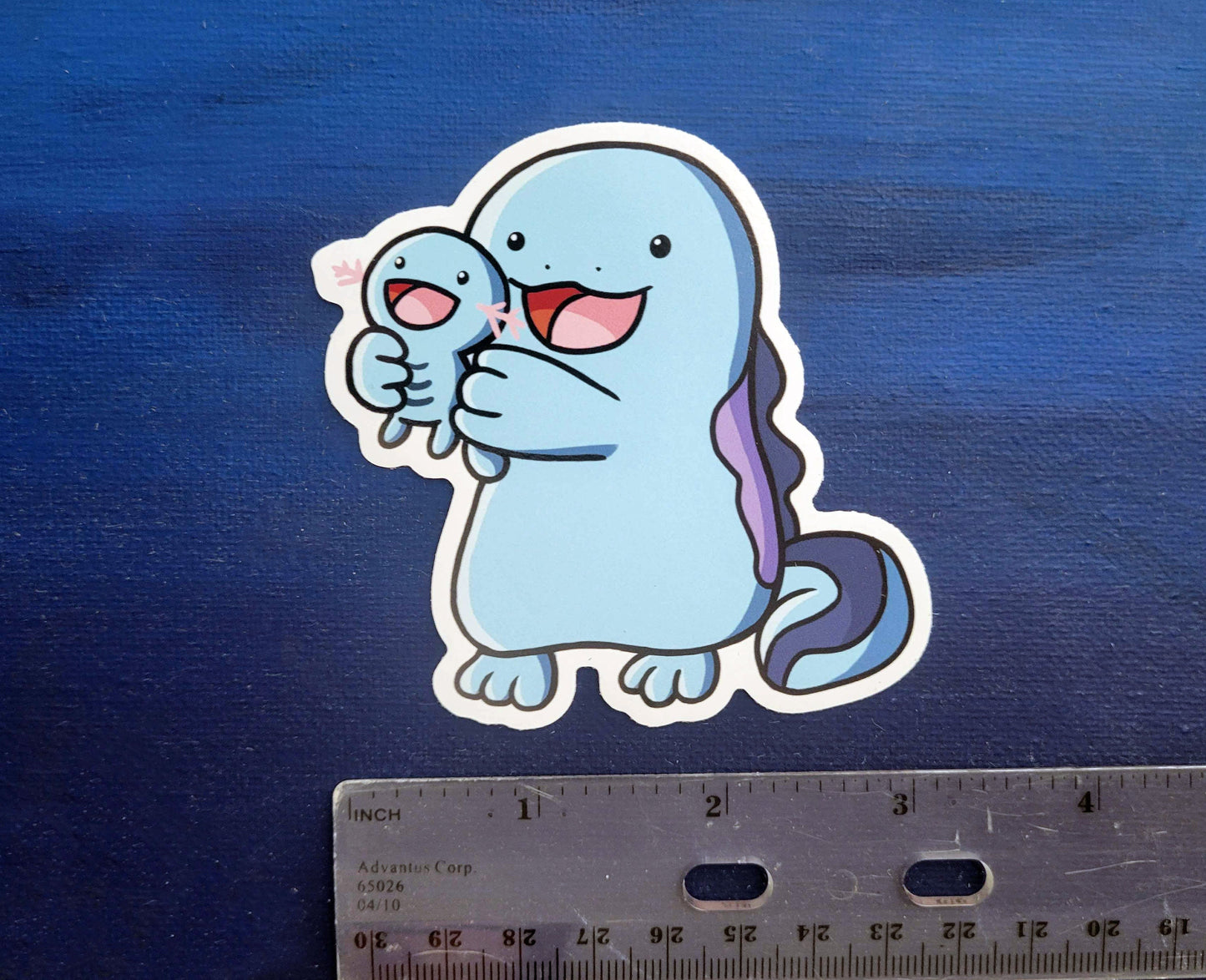 Quagsire Holding Wooper Sticker
