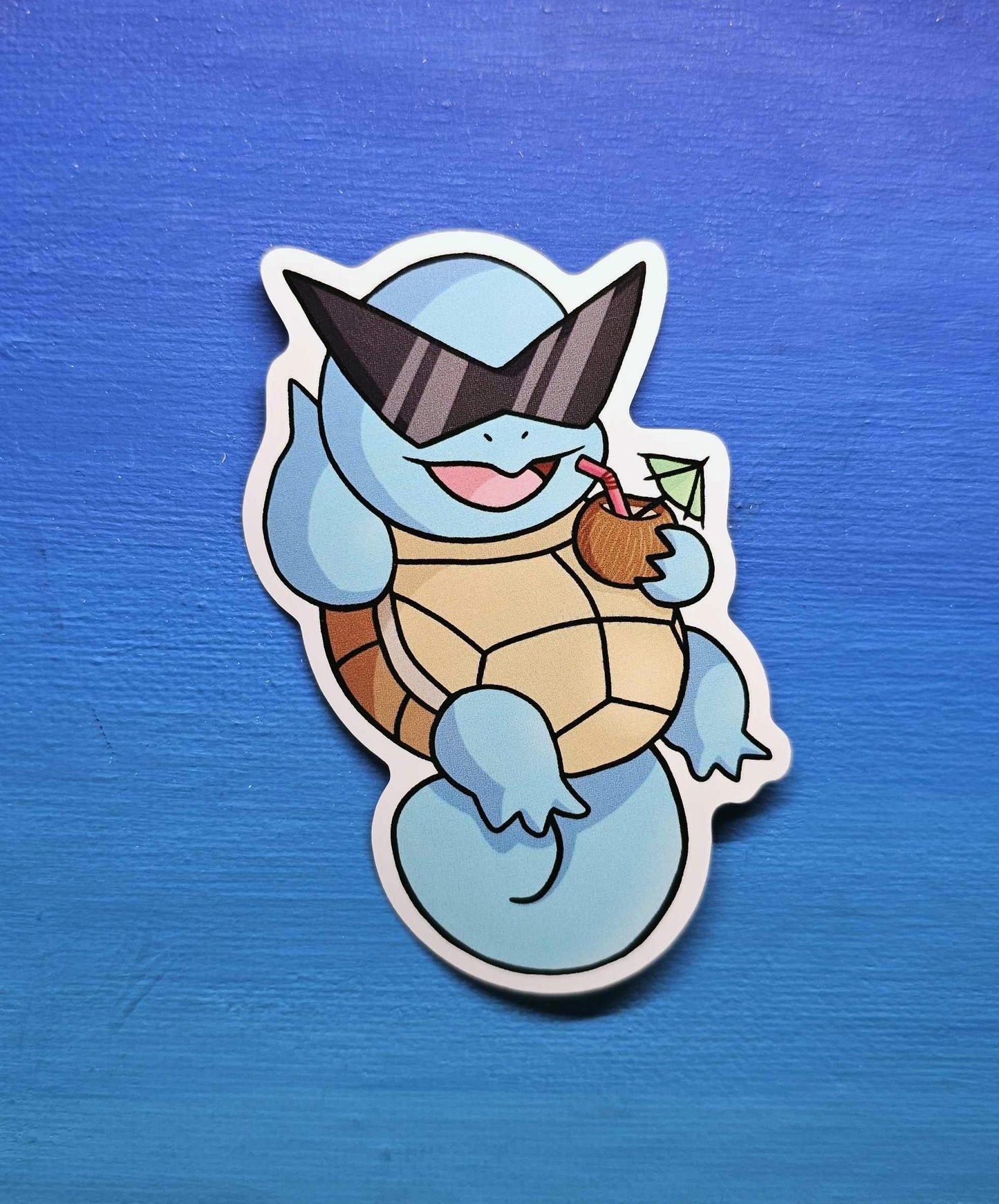 Squirtle Summer Chillin' Sticker