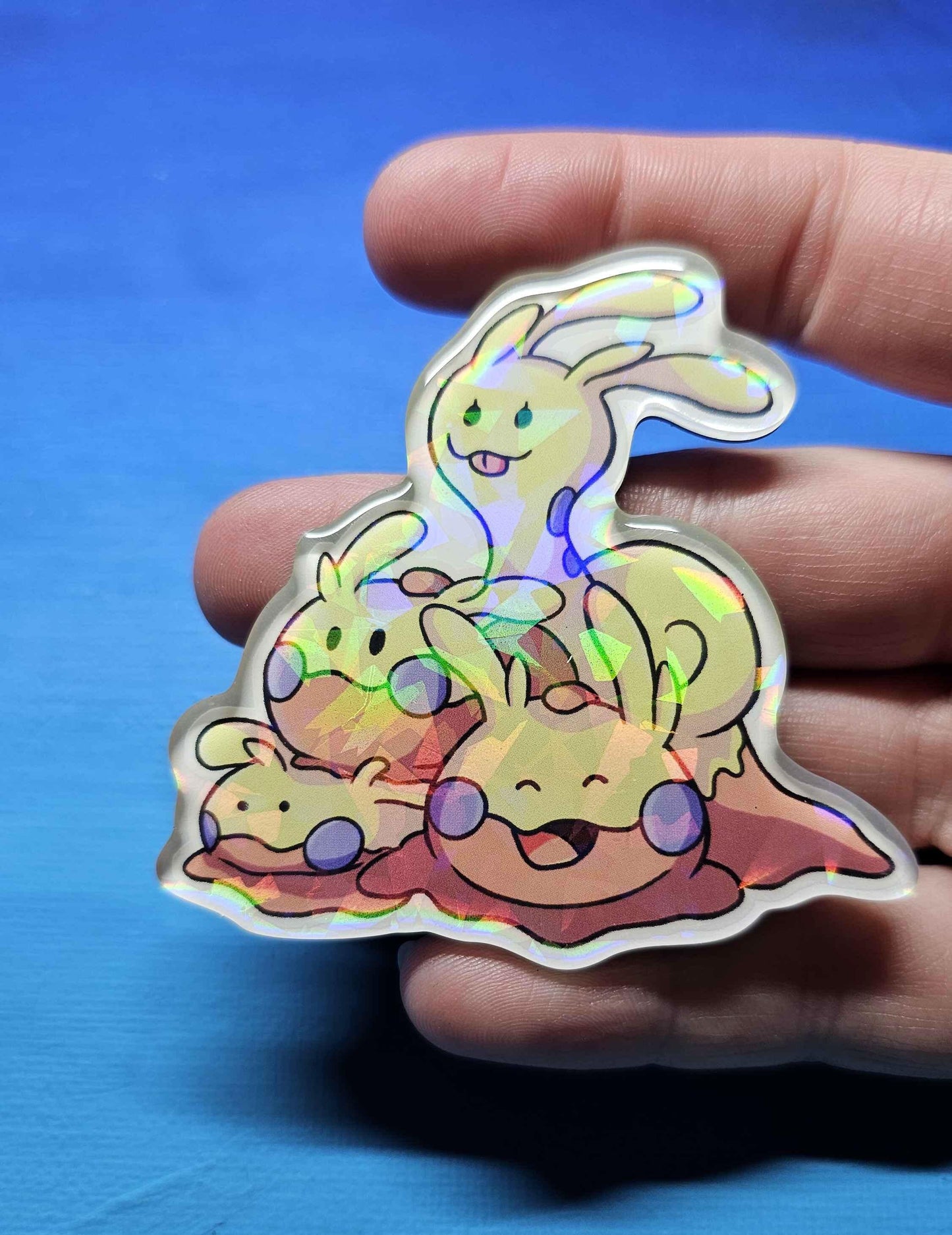 Shiny Holographic Goomy + Sliggoo Magnet
