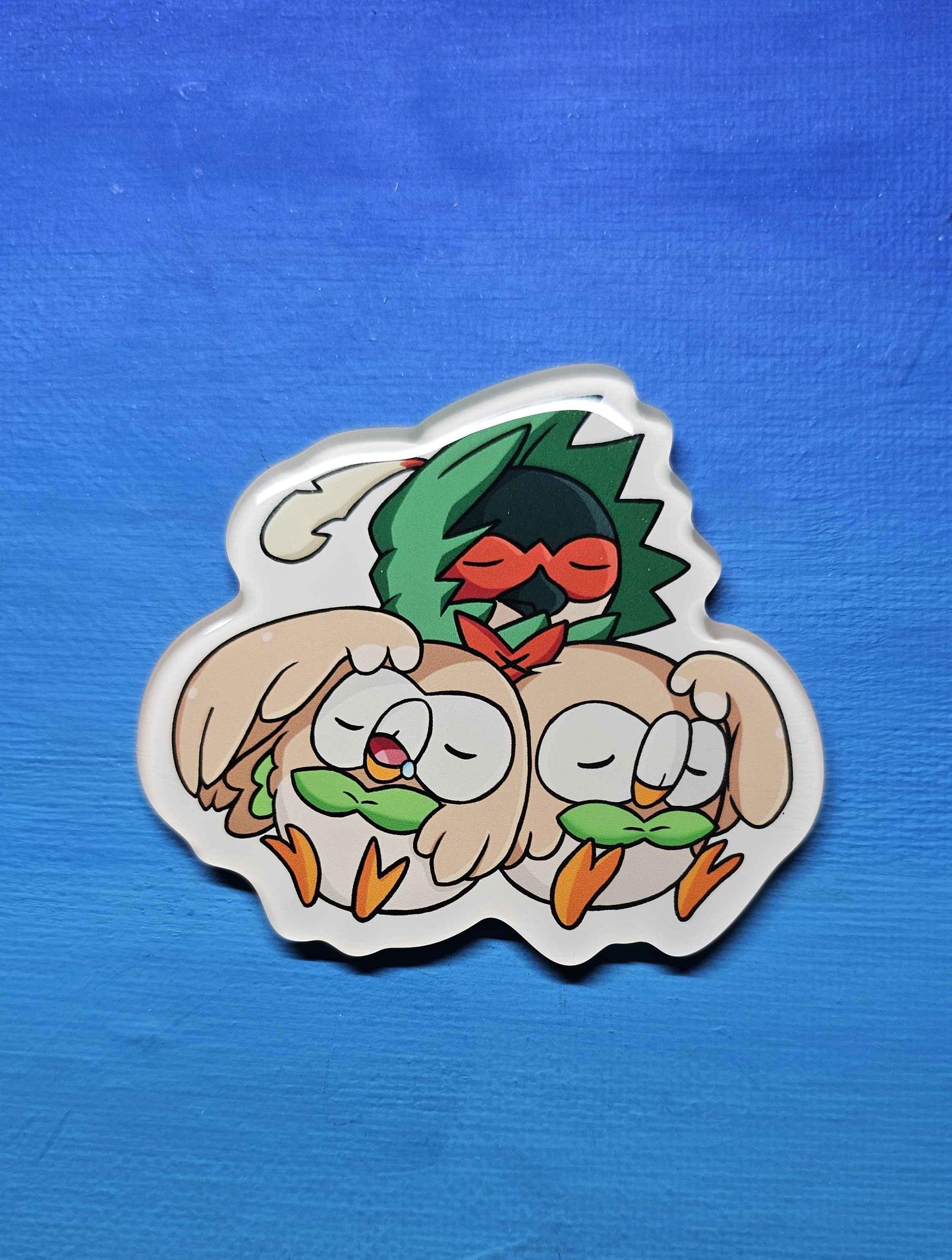 Decidueye + Rowlet Pile Magnet