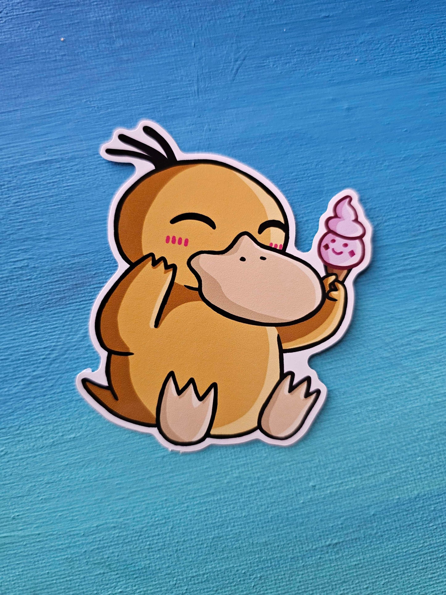 Psyduck Ice Cream Sticker