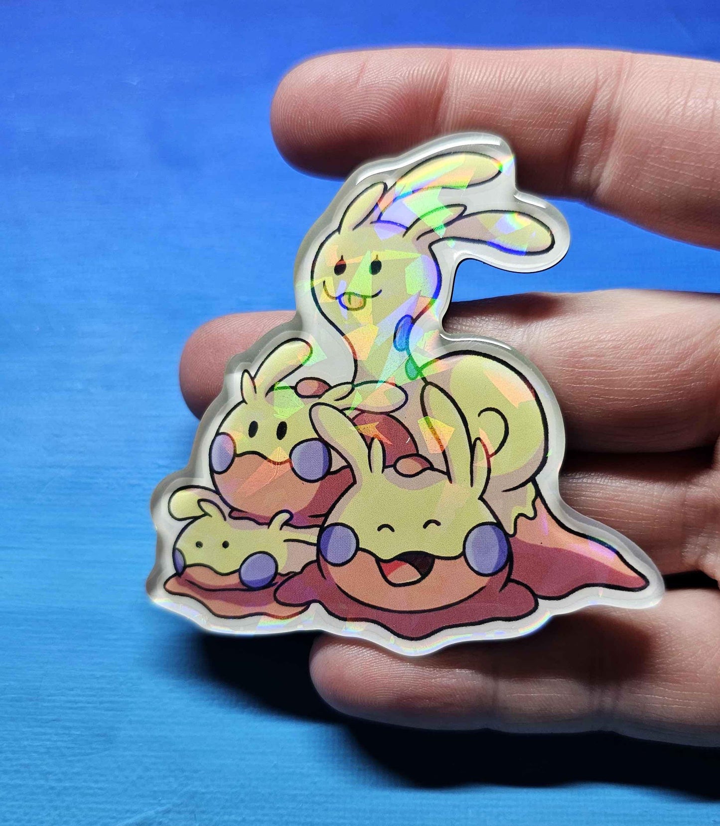 Shiny Holographic Goomy + Sliggoo Magnet