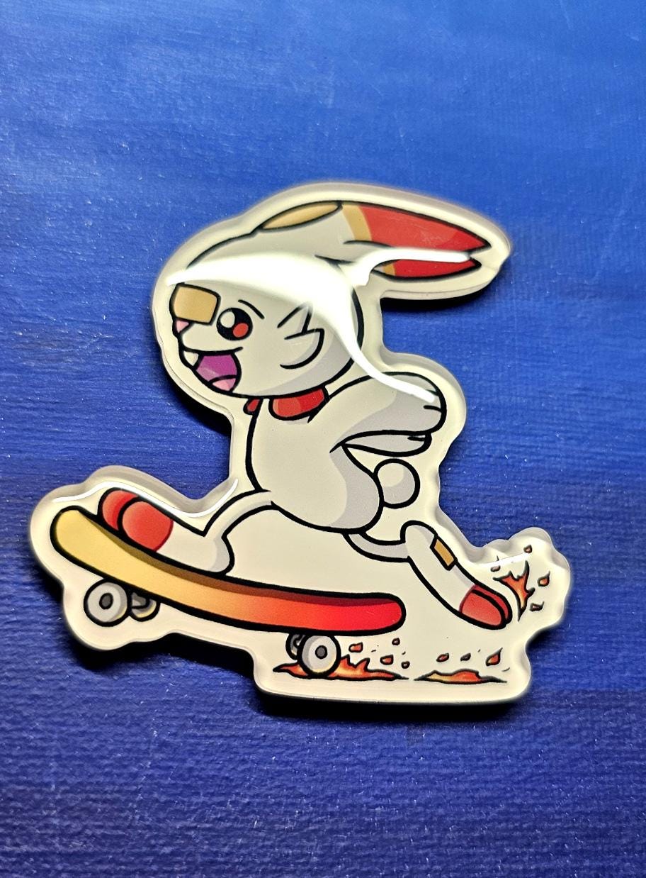 Scorbunny Skater Magnet