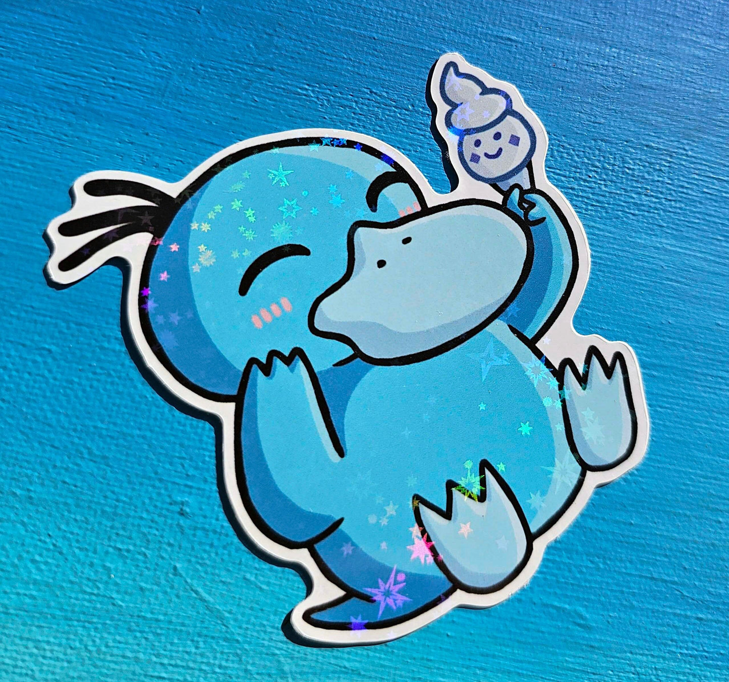 Shiny Psyduck Ice Cream Sticker