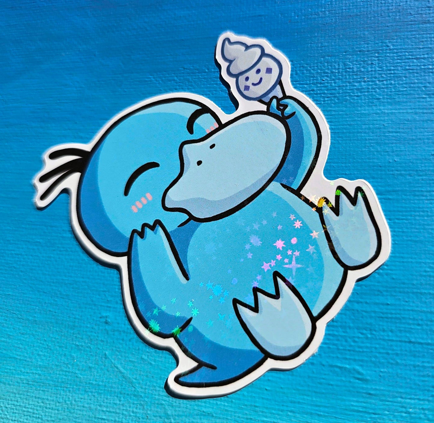Shiny Psyduck Ice Cream Sticker