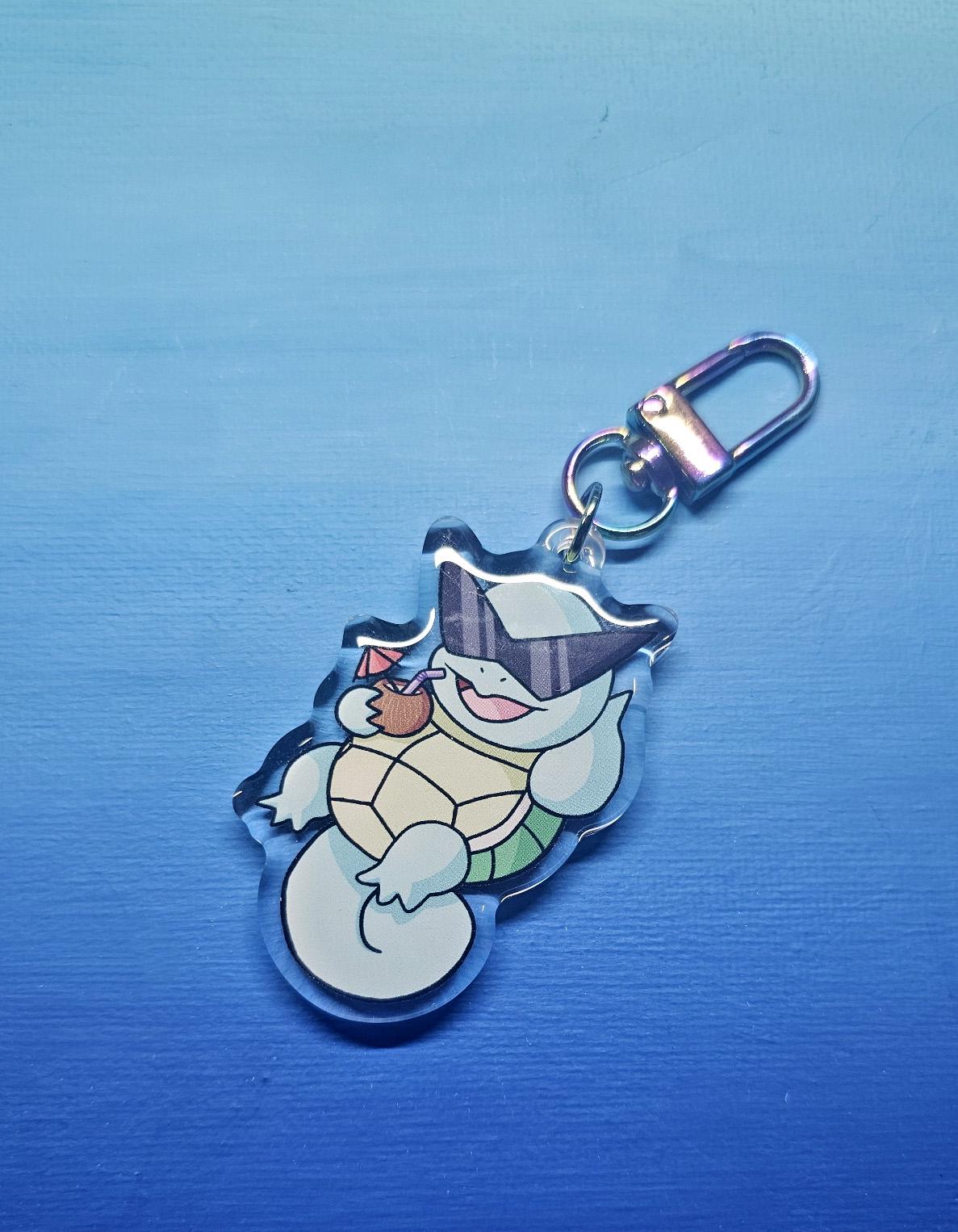 Double-Sided Squirtle Summer Chillin' Charm