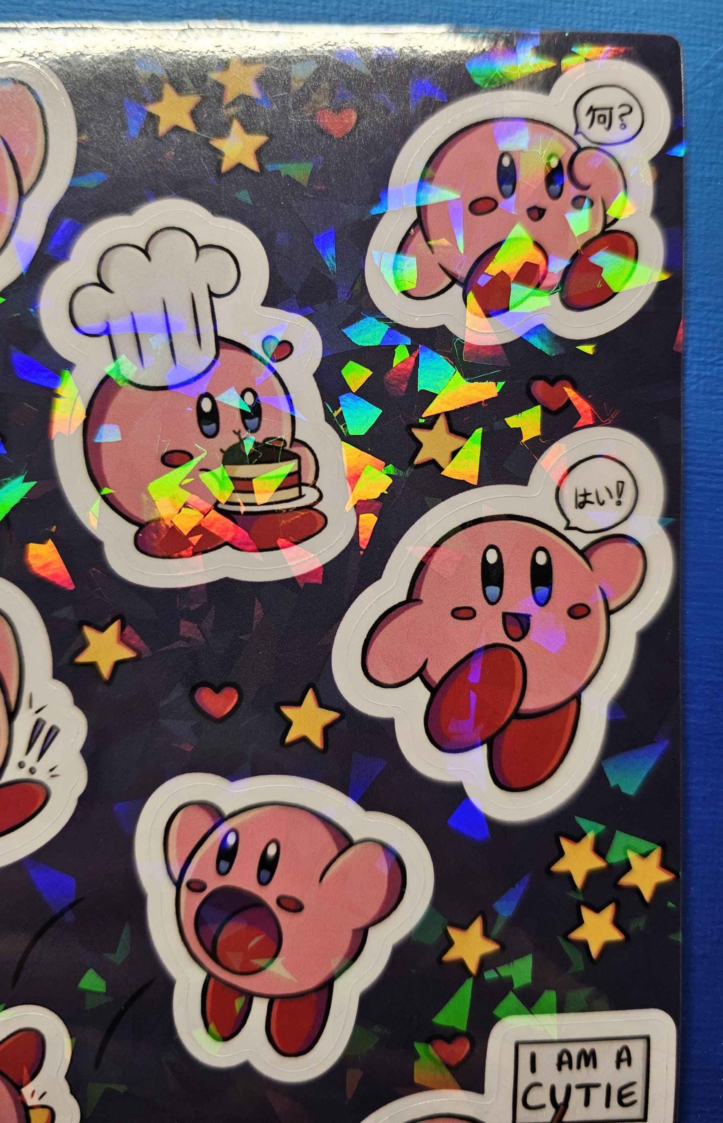 Holographic A6 Kirby Sticker Sheet