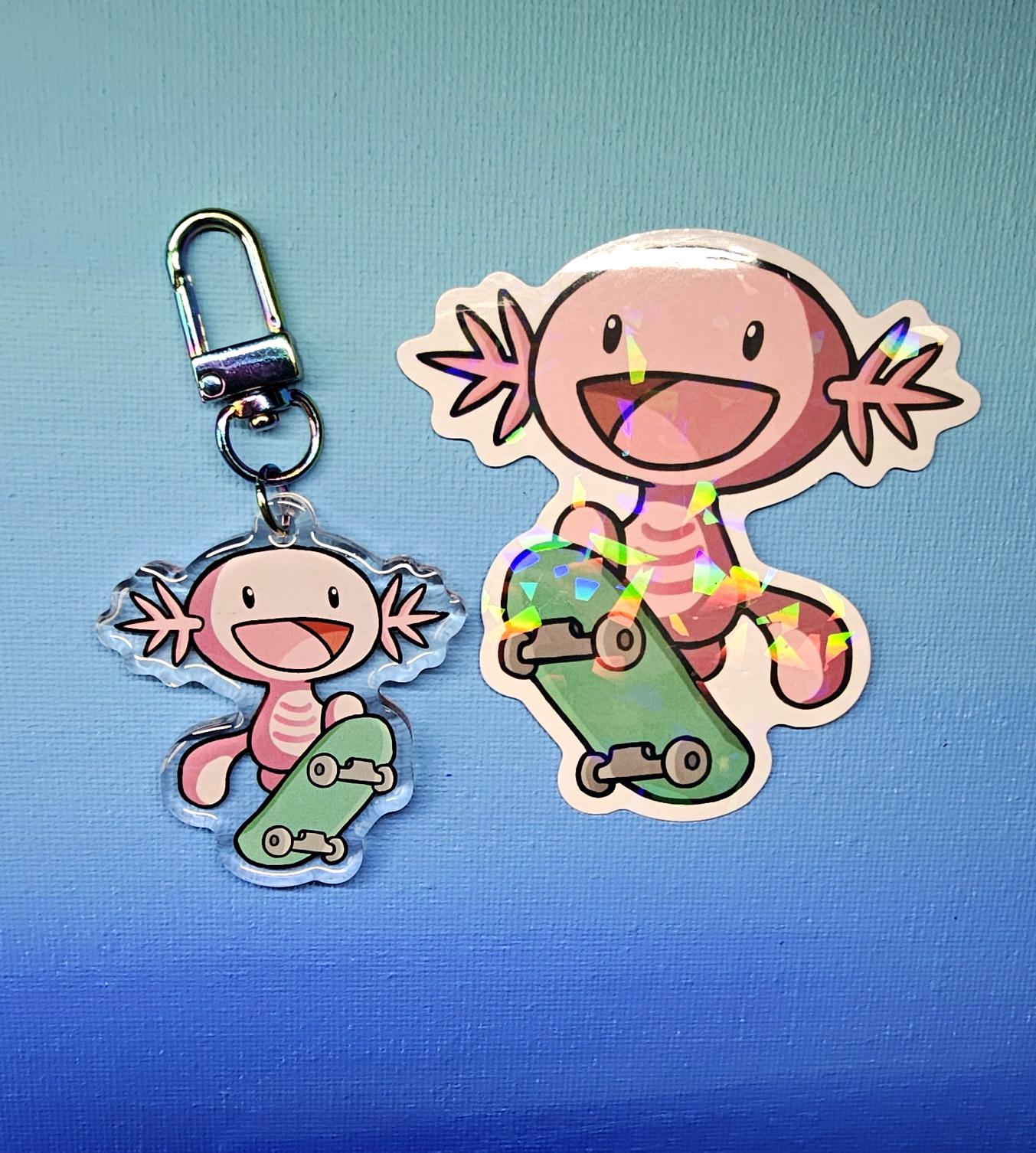 Double-Sided Wooper Skater Charm