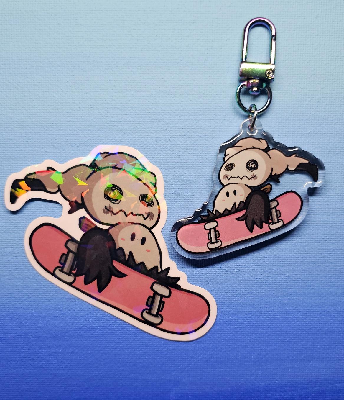 Double-Sided Mimikyu Skater Charm